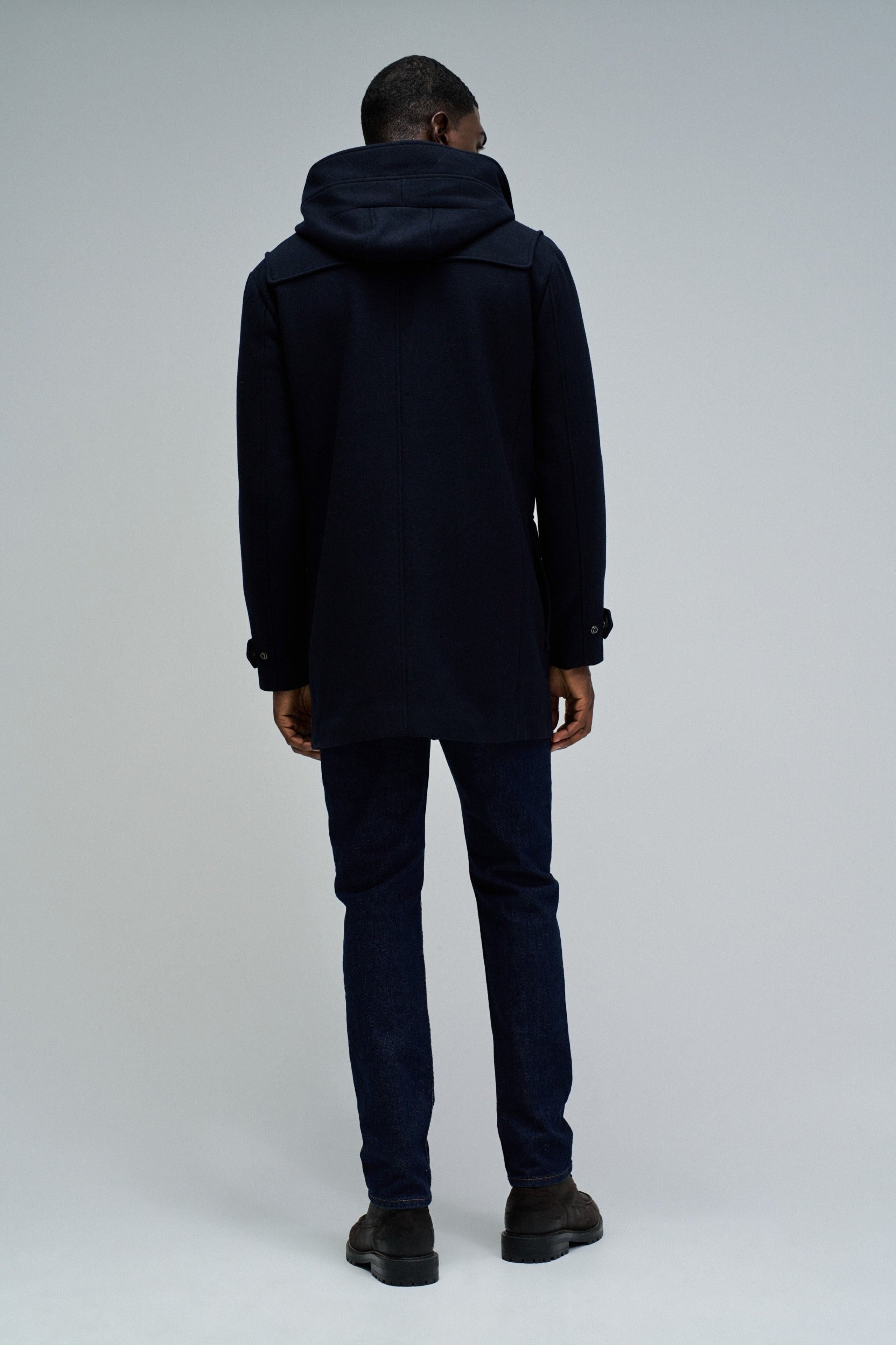 Duffle Coat in lana blu scuro Giacche Salsa Jeans
