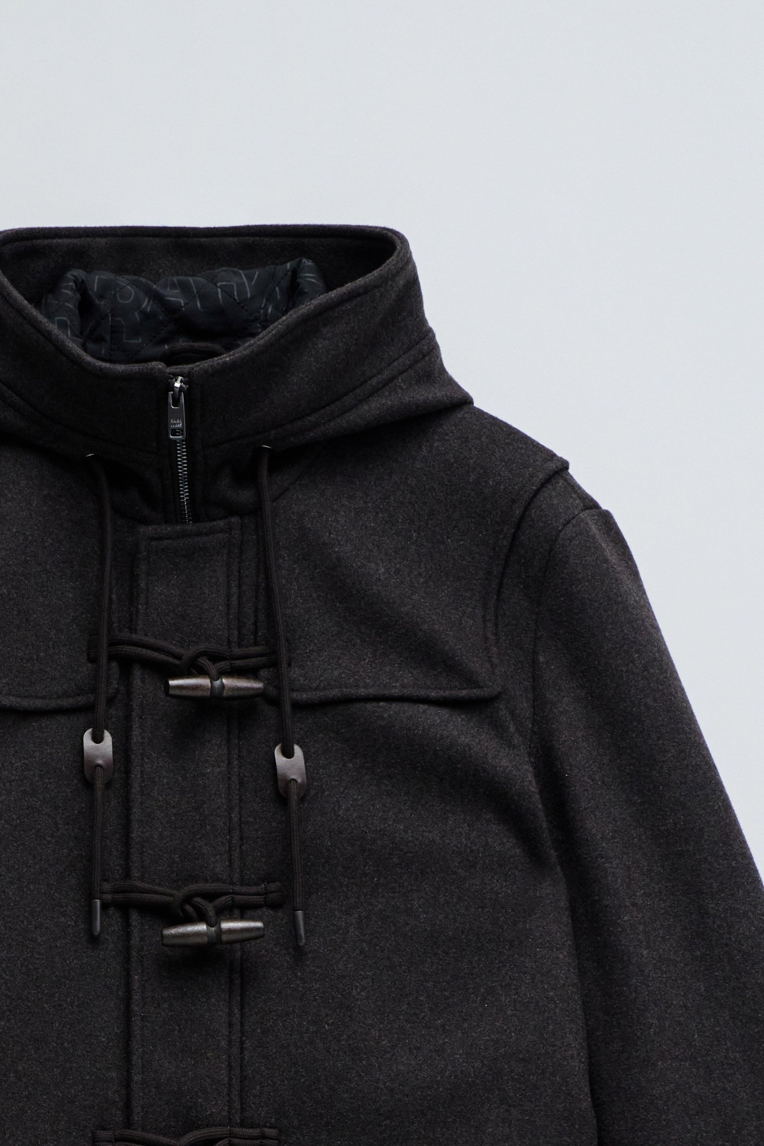 Duffle Coat in lana marrone scuro Giacche Salsa Jeans