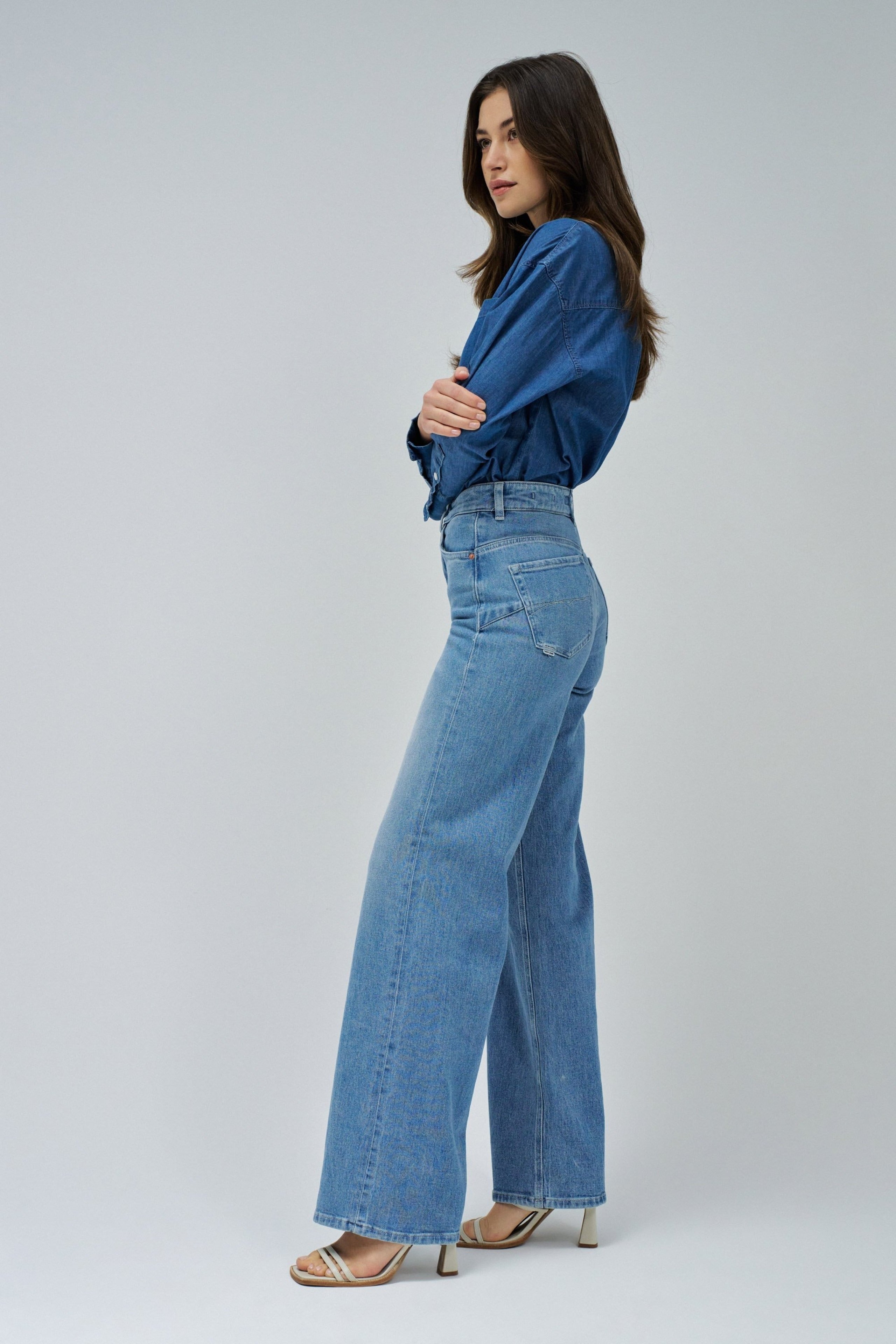 Faith Wide in jeans chiaro Salsa Jeans