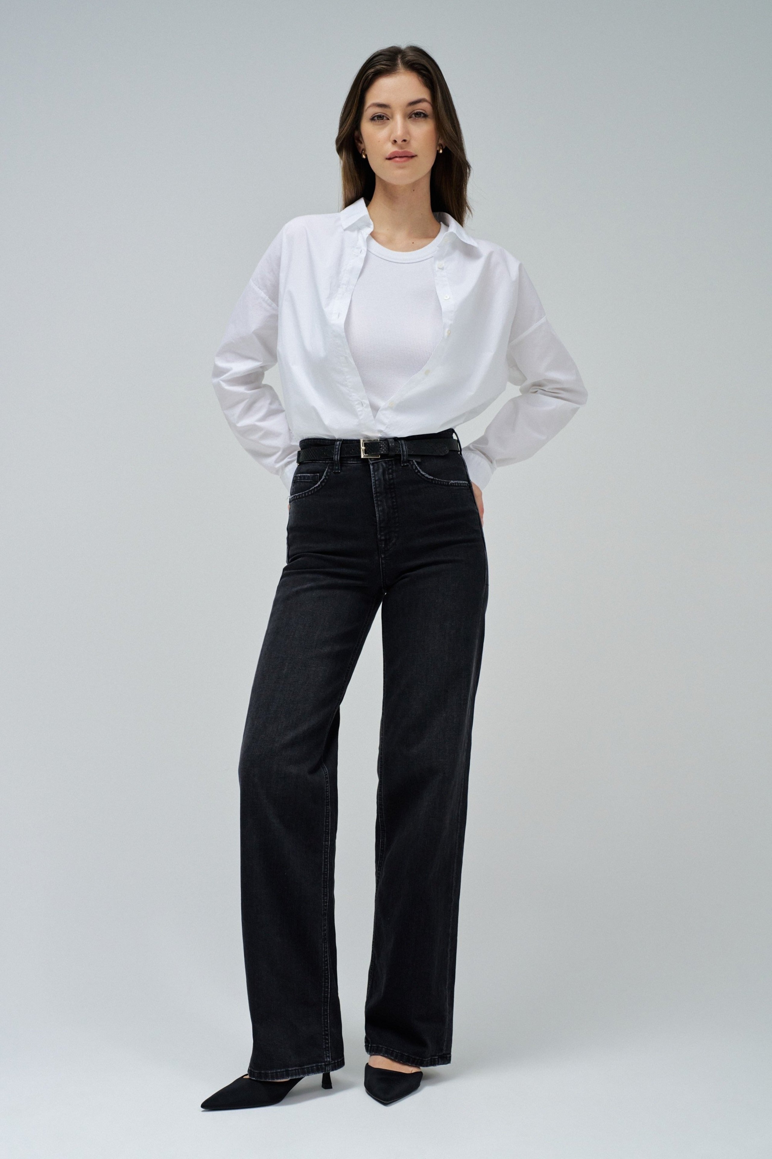 Faith Wide in jeans neri Salsa Jeans