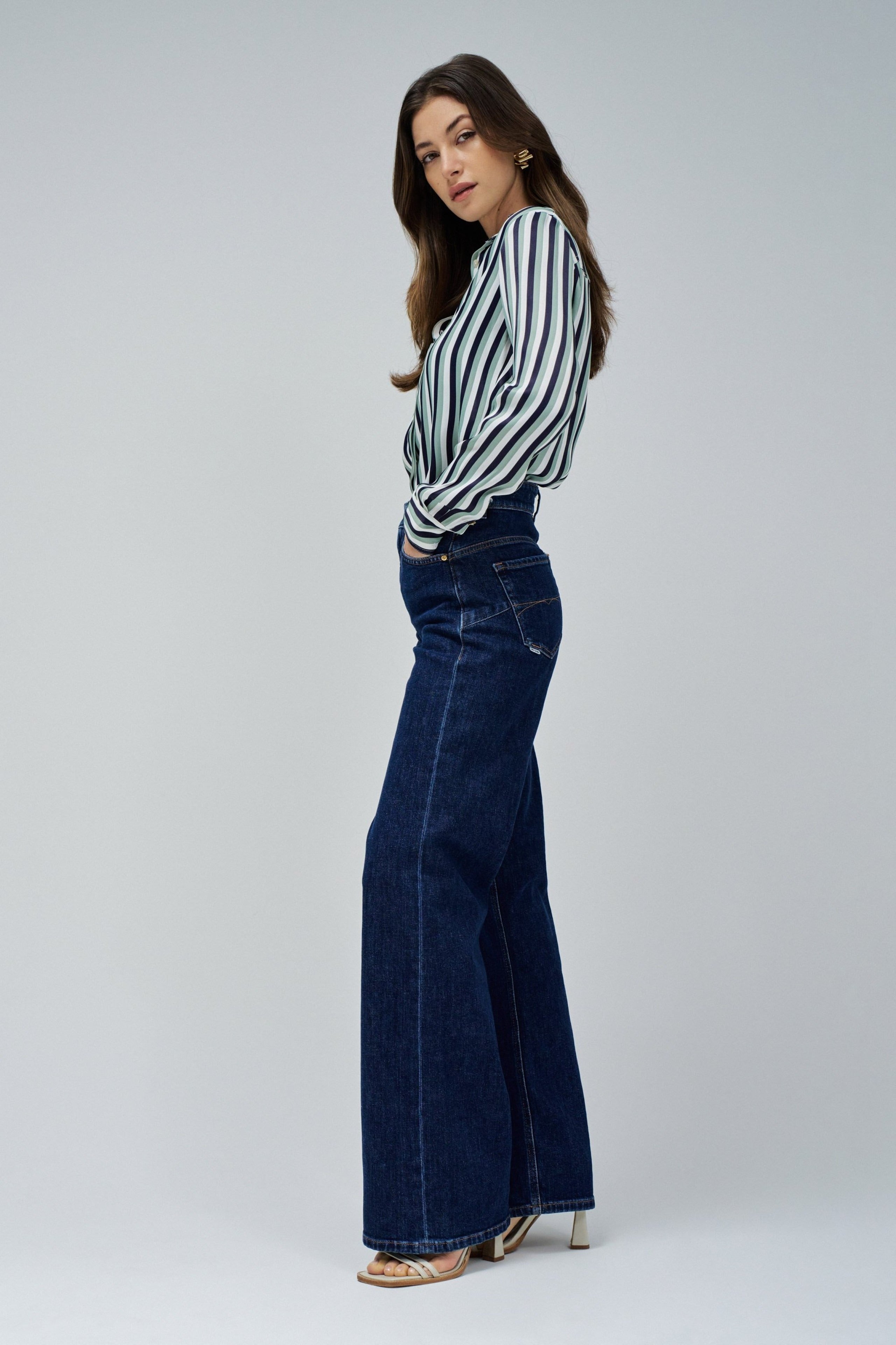 Faith Wide in jeans lavaggio medio Salsa Jeans