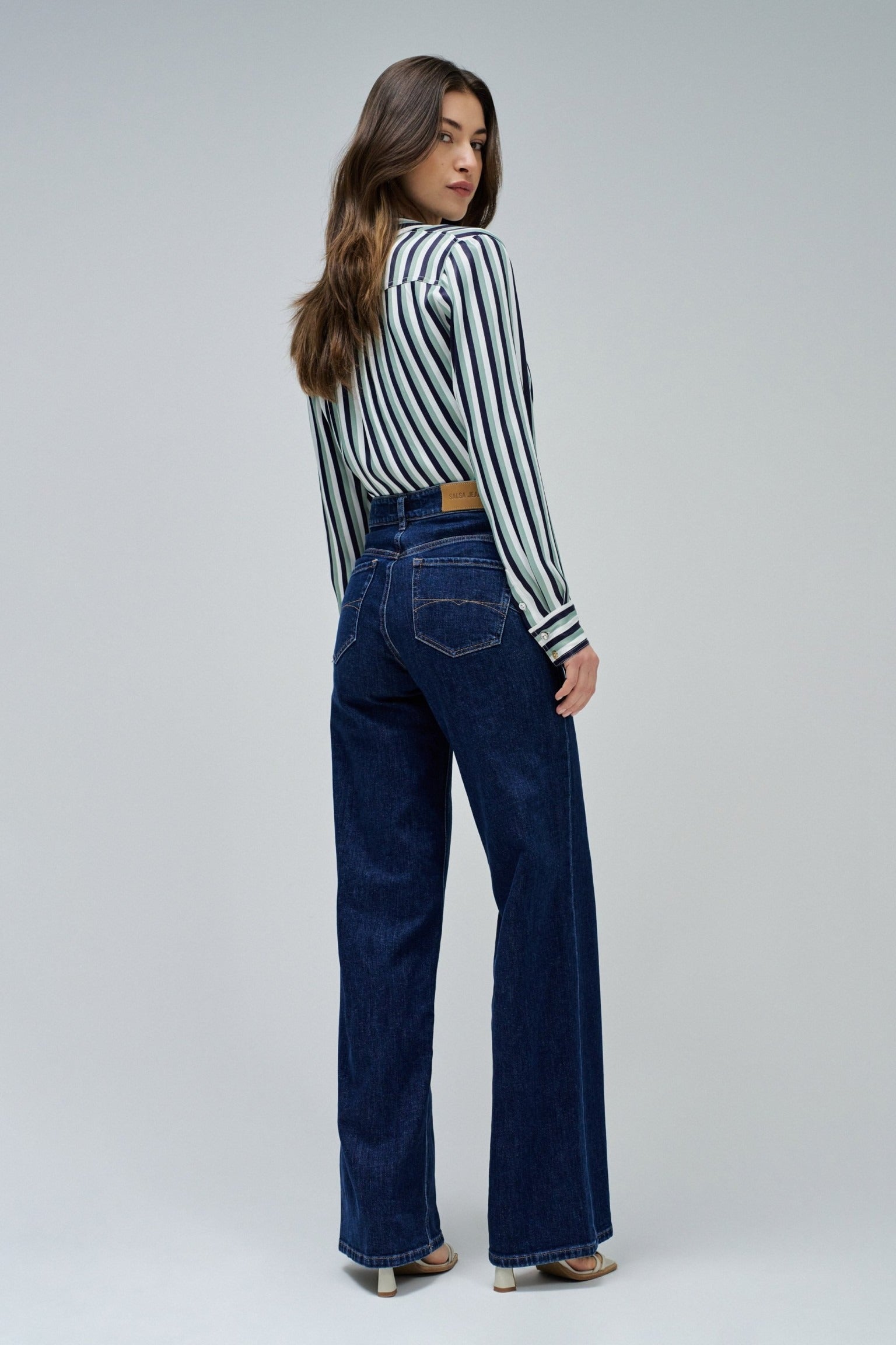 Faith Wide in jeans lavaggio medio Salsa Jeans