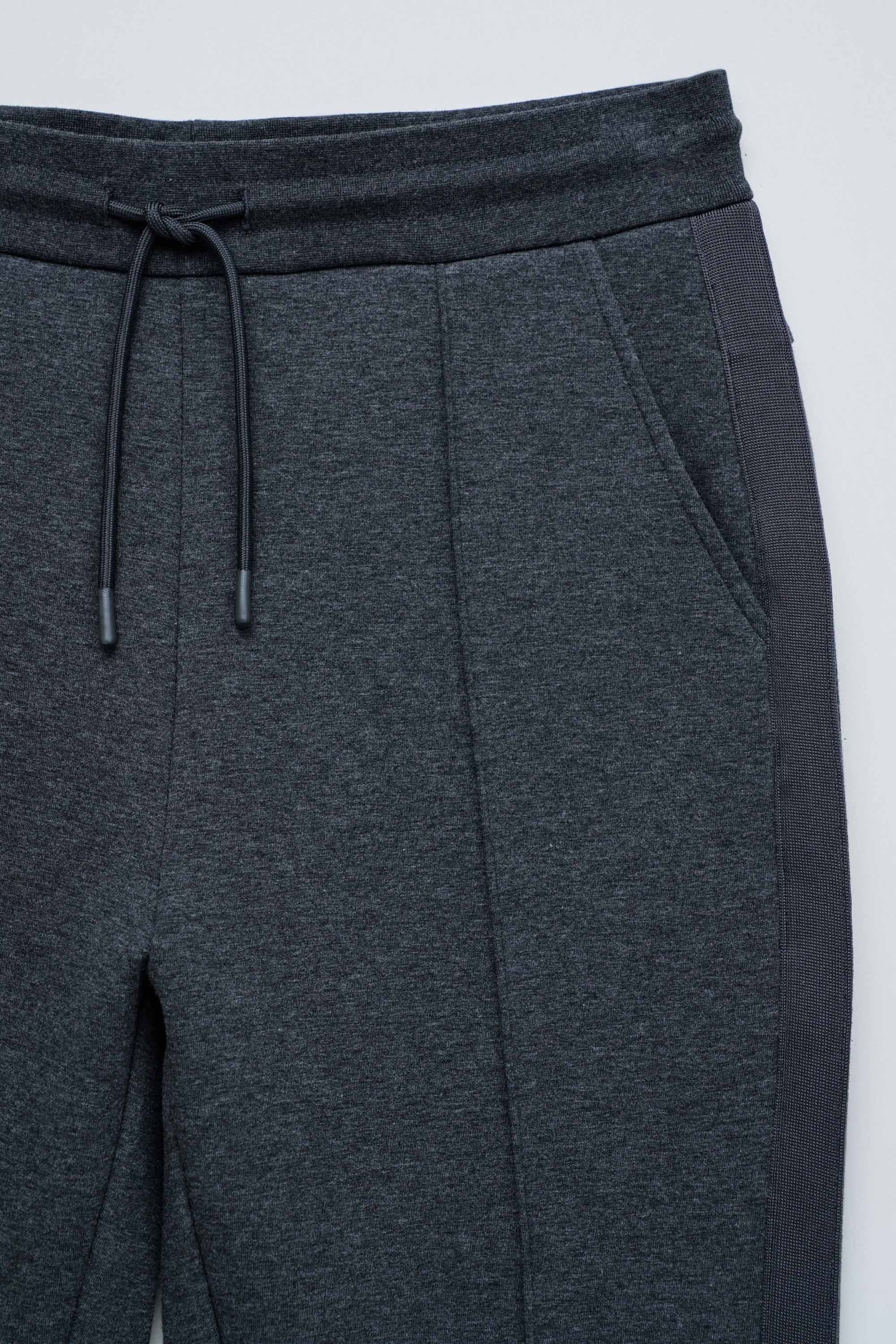 Scuba Interlock Joggers Mix Materials in grigio scuro