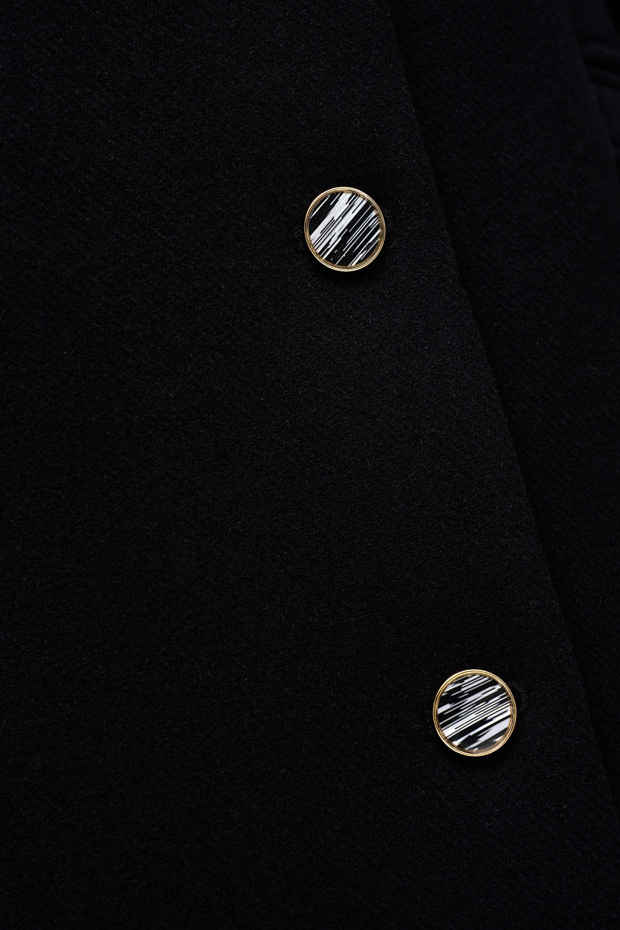 Cappotto in lana con collo in pelliccia sintetica in nero Giacche Salsa Jeans