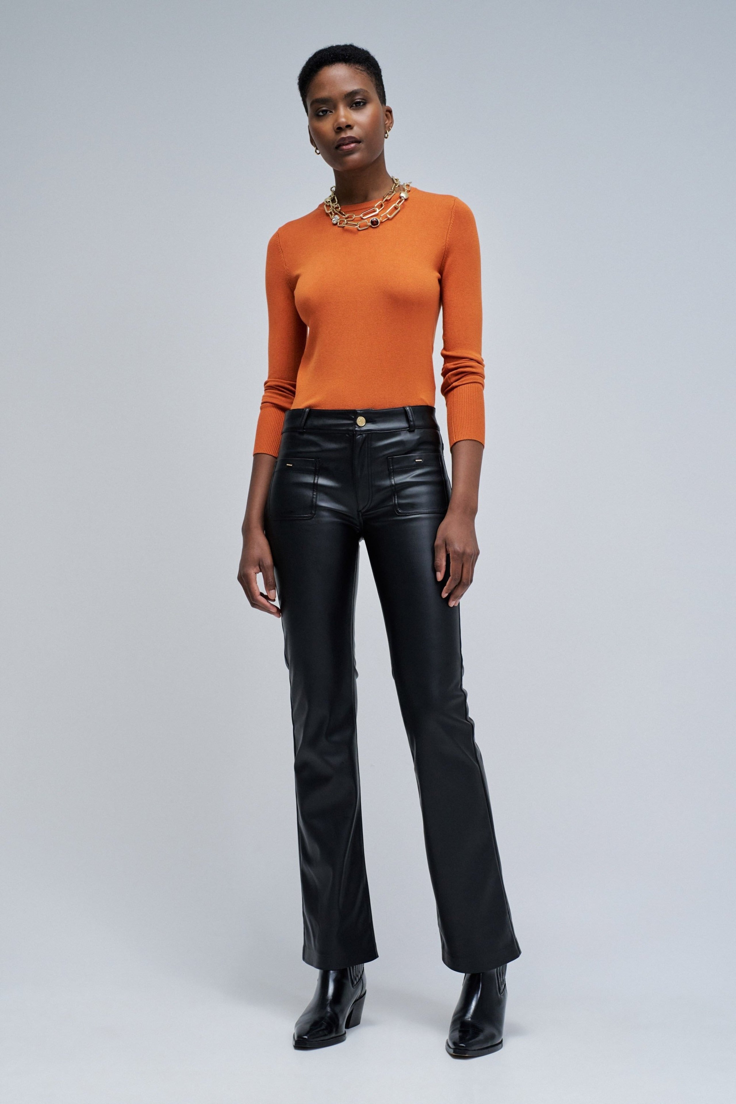 Basic a maniche lunghe in arancione medio Maglioni Salsa Jeans