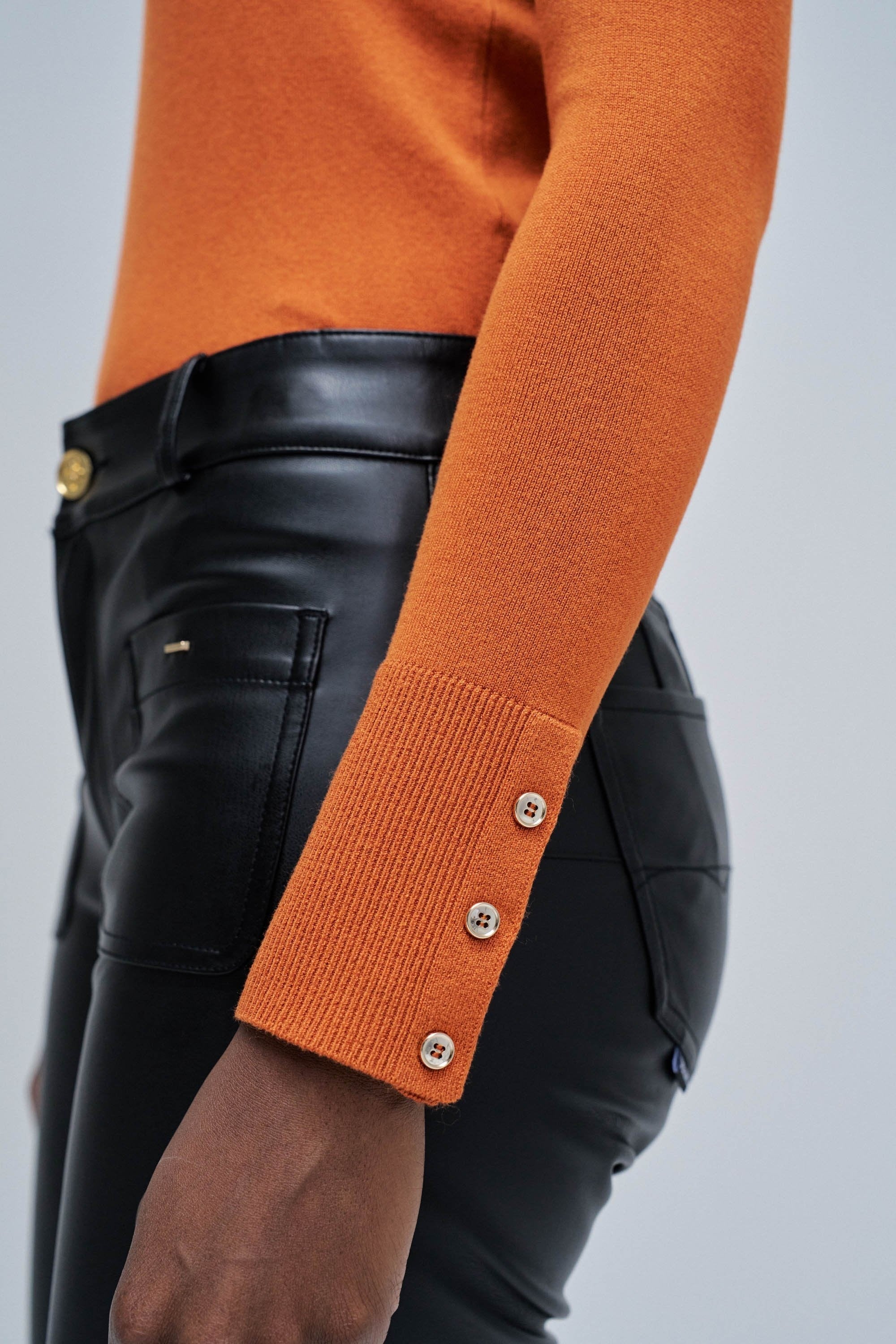 Basic a maniche lunghe in arancione medio Maglioni Salsa Jeans
