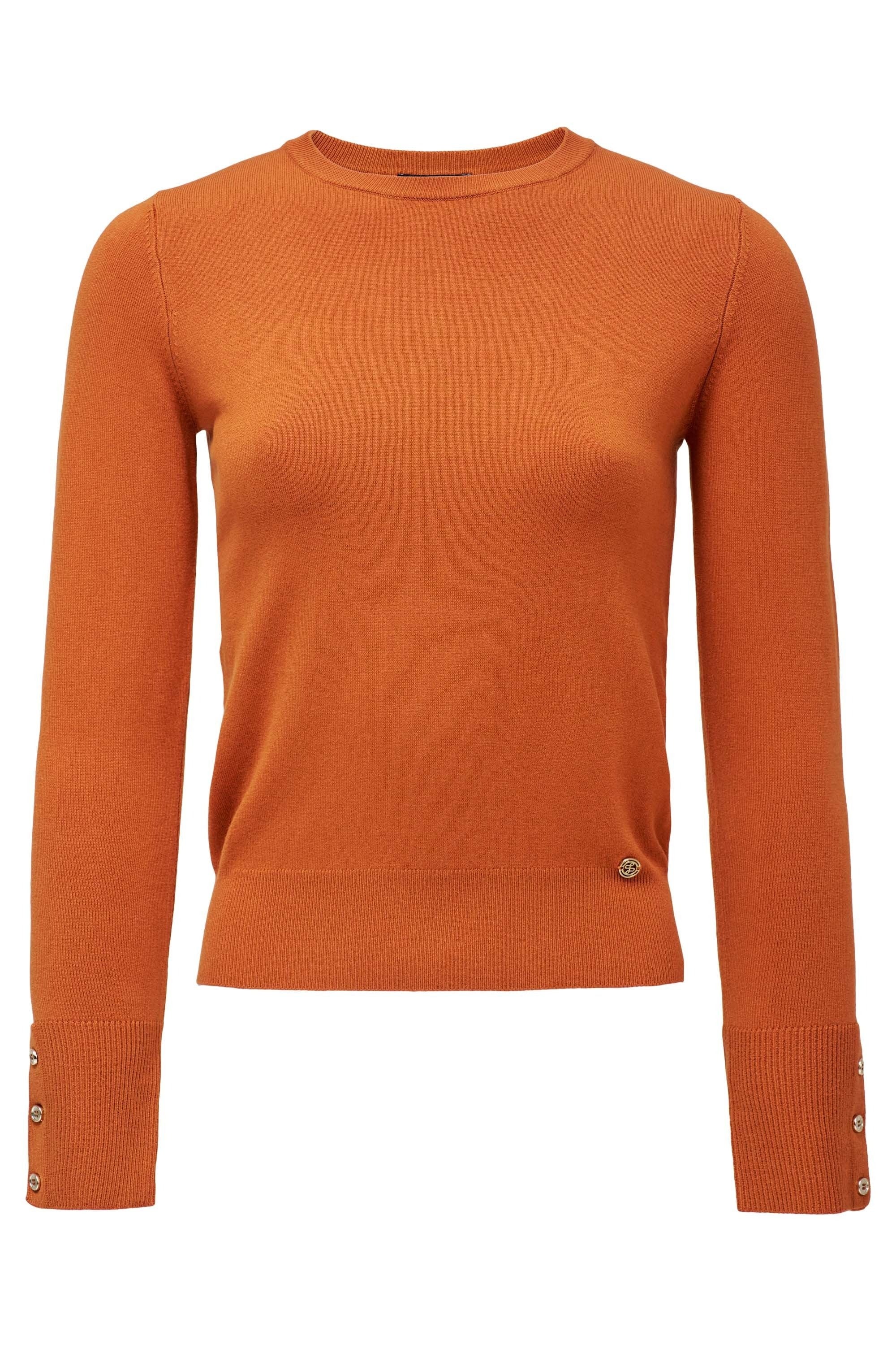 Basic a maniche lunghe in arancione medio Maglioni Salsa Jeans