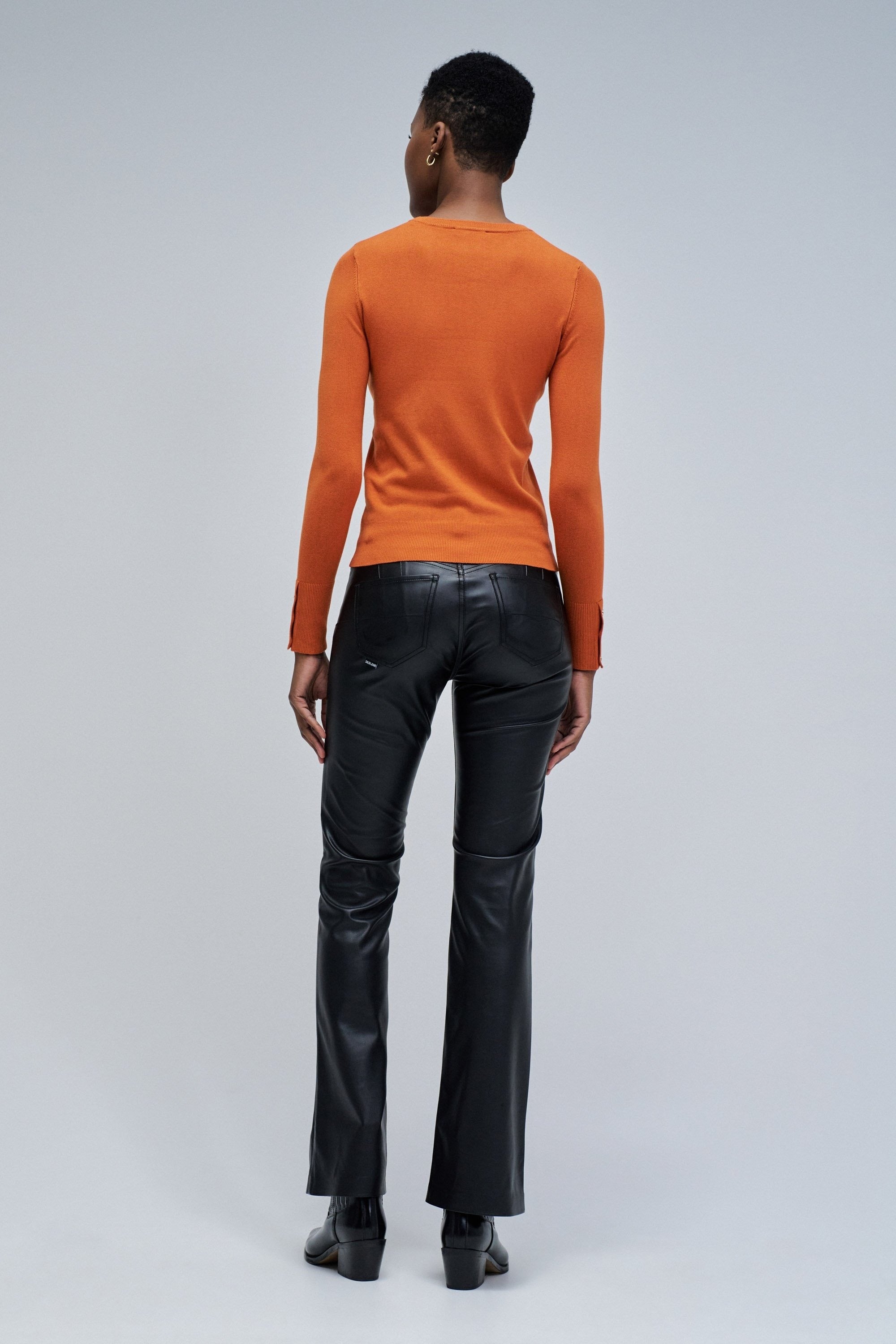 Basic a maniche lunghe in arancione medio Maglioni Salsa Jeans