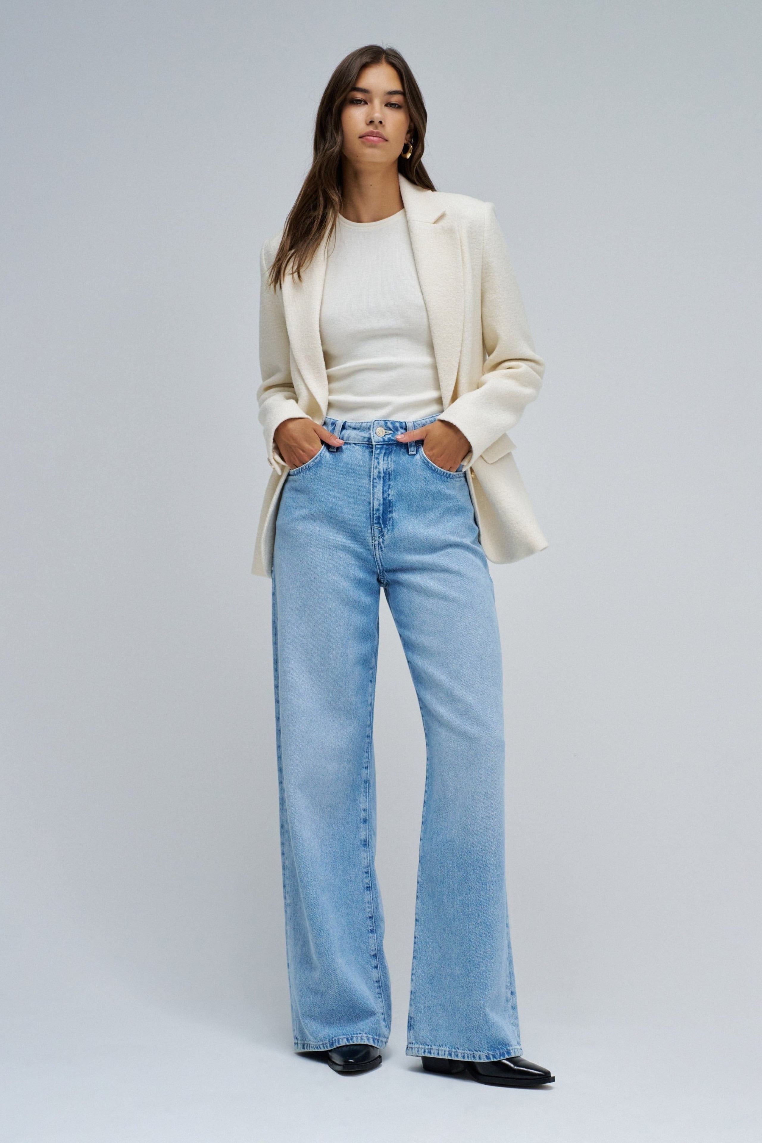 Jeans larghi in lavaggio chiaro Jeans Salsa Jeans