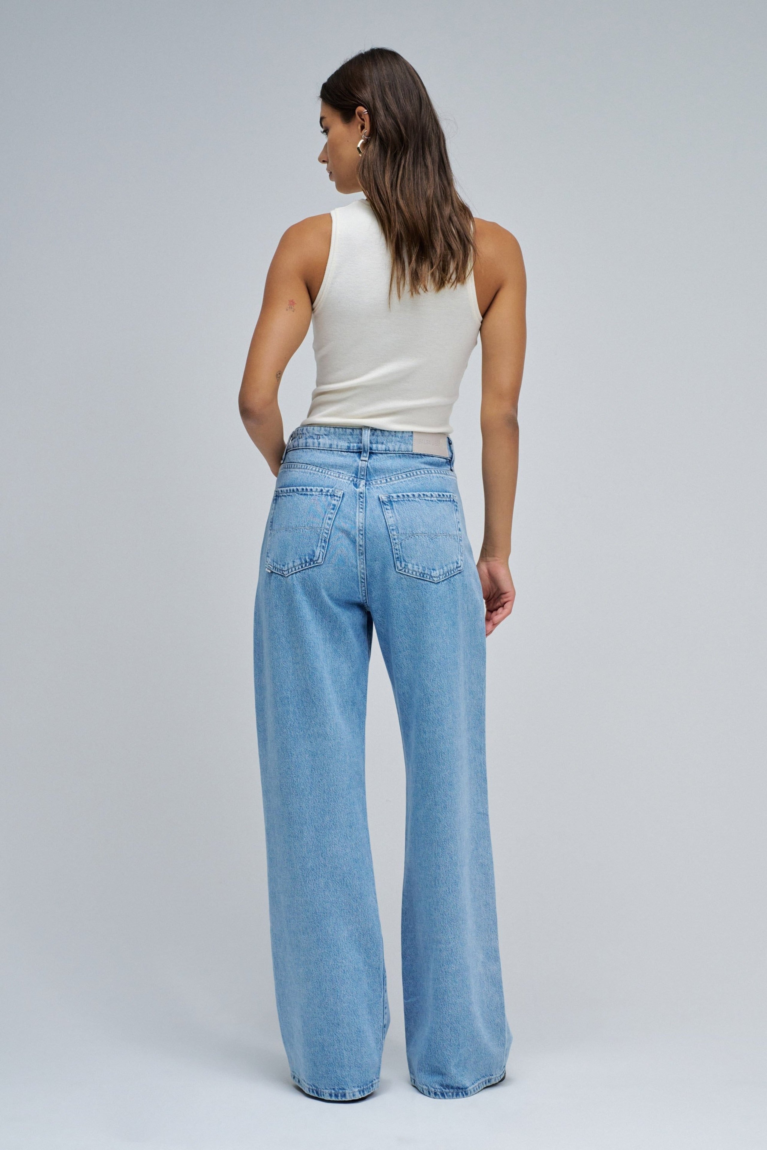 Jeans larghi in lavaggio chiaro Jeans Salsa Jeans