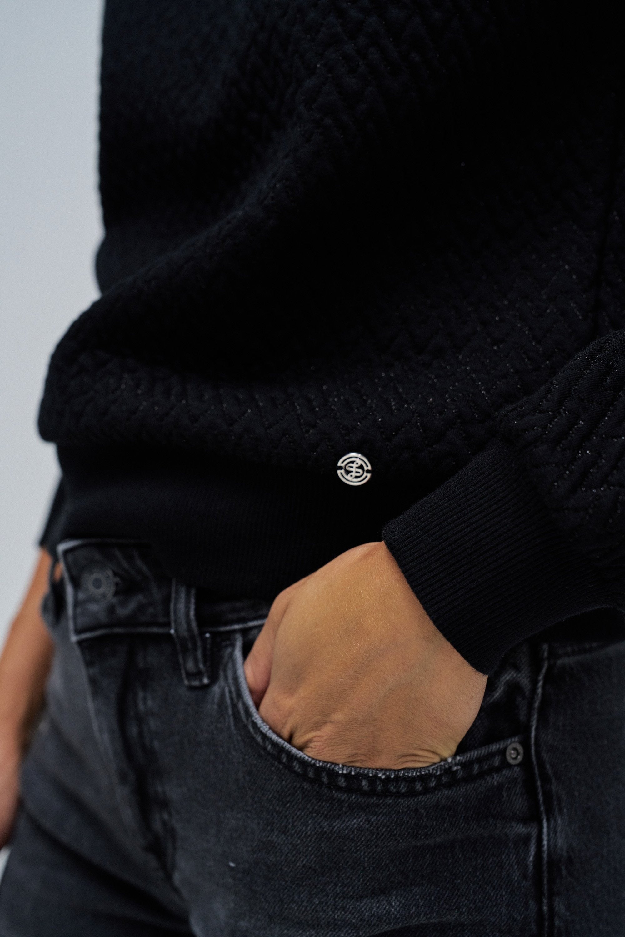 Felpa Lurex Jacquard in nero Felpe Salsa Jeans