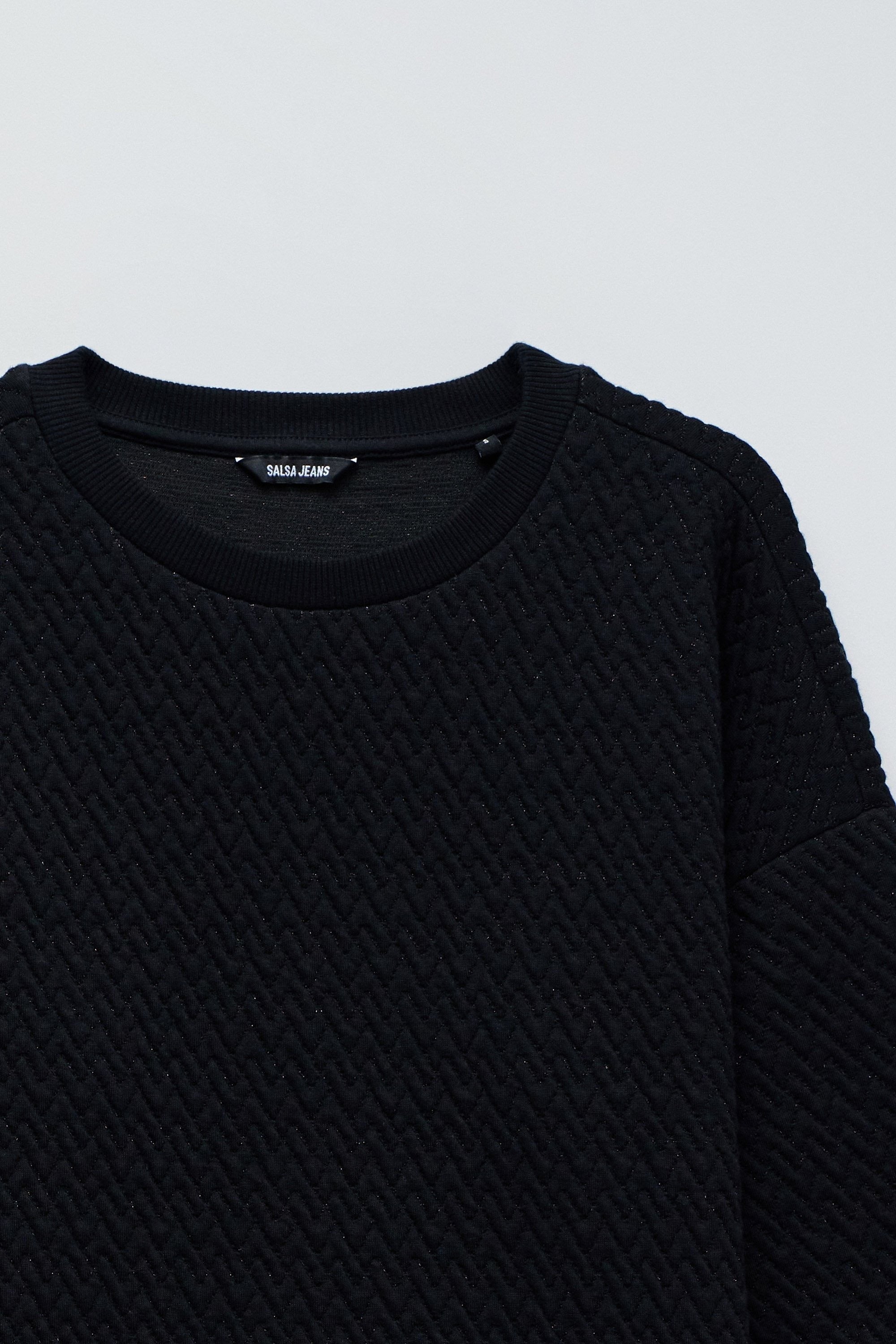 Felpa Lurex Jacquard in nero Felpe Salsa Jeans
