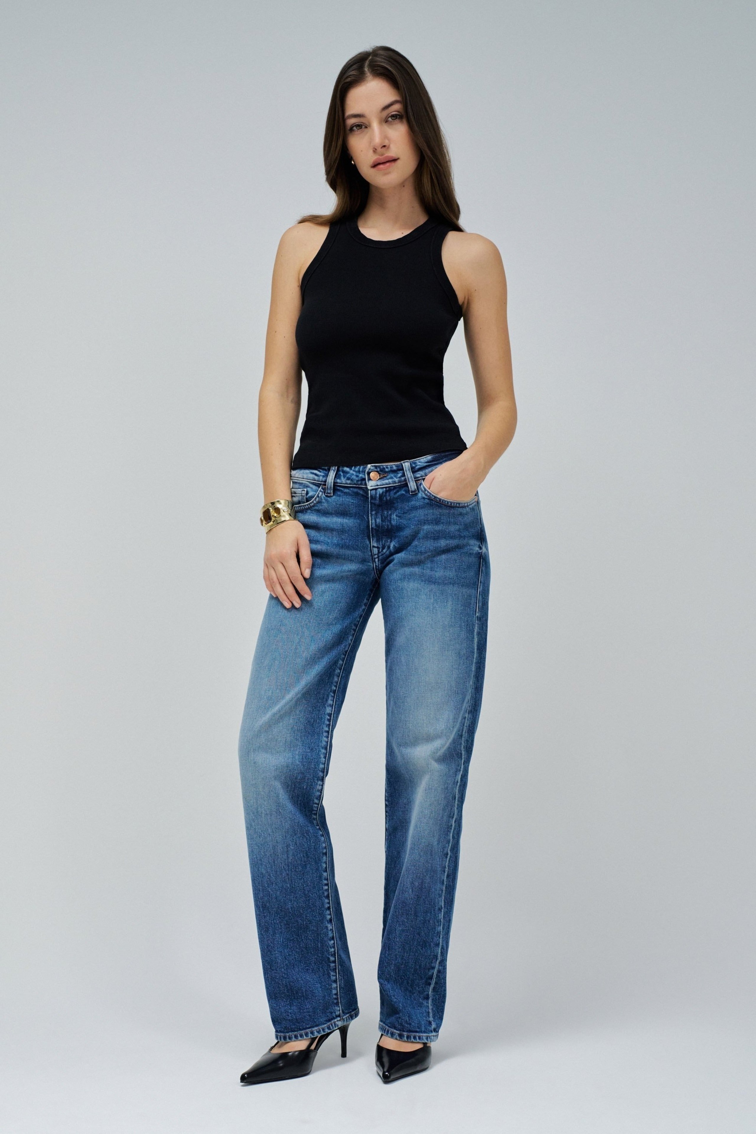 Jeans Low Rise in lavaggio medio Jeans Salsa Jeans