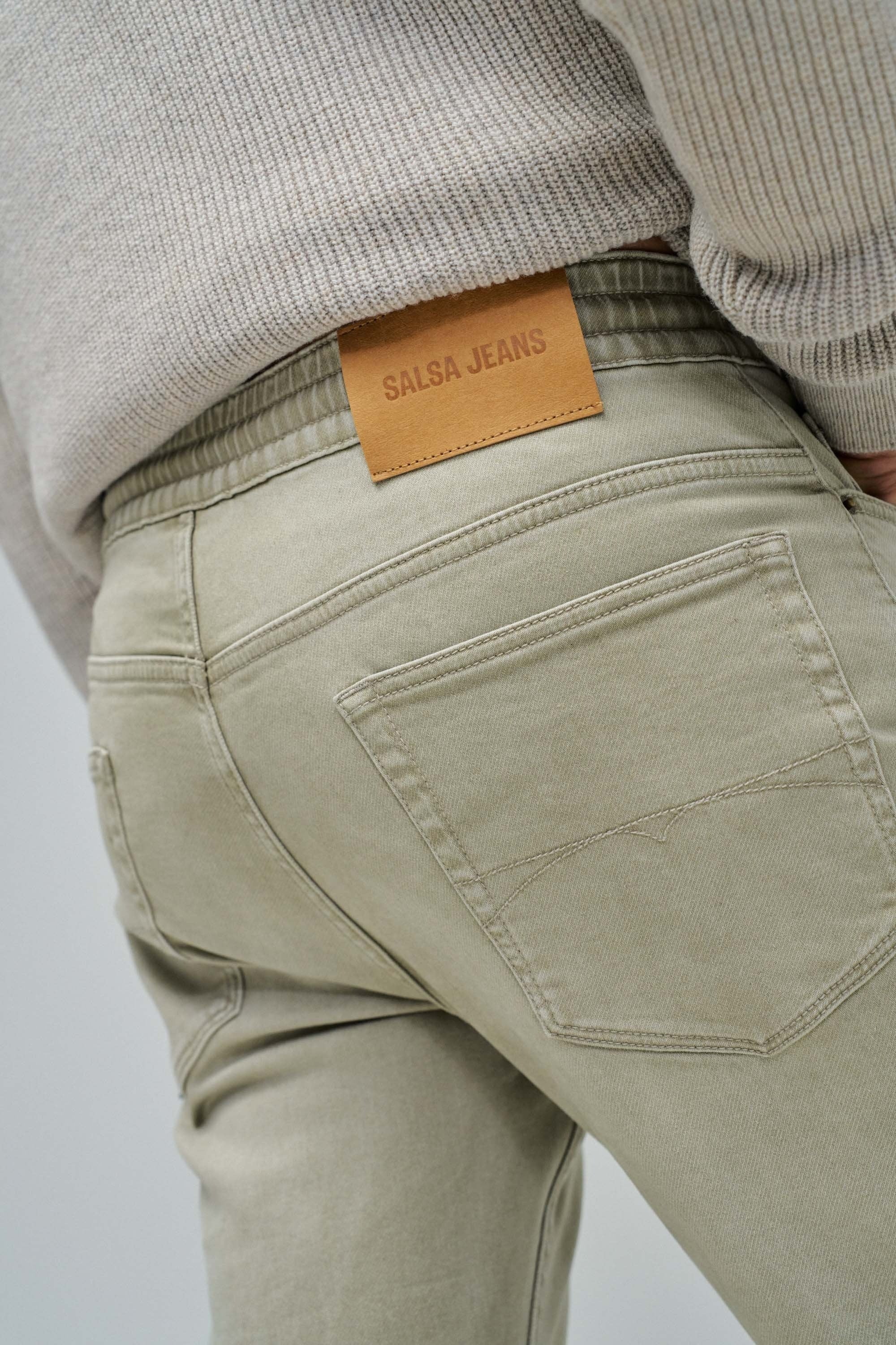 Pantaloni jogging S-Activ lavati in verde chiaro