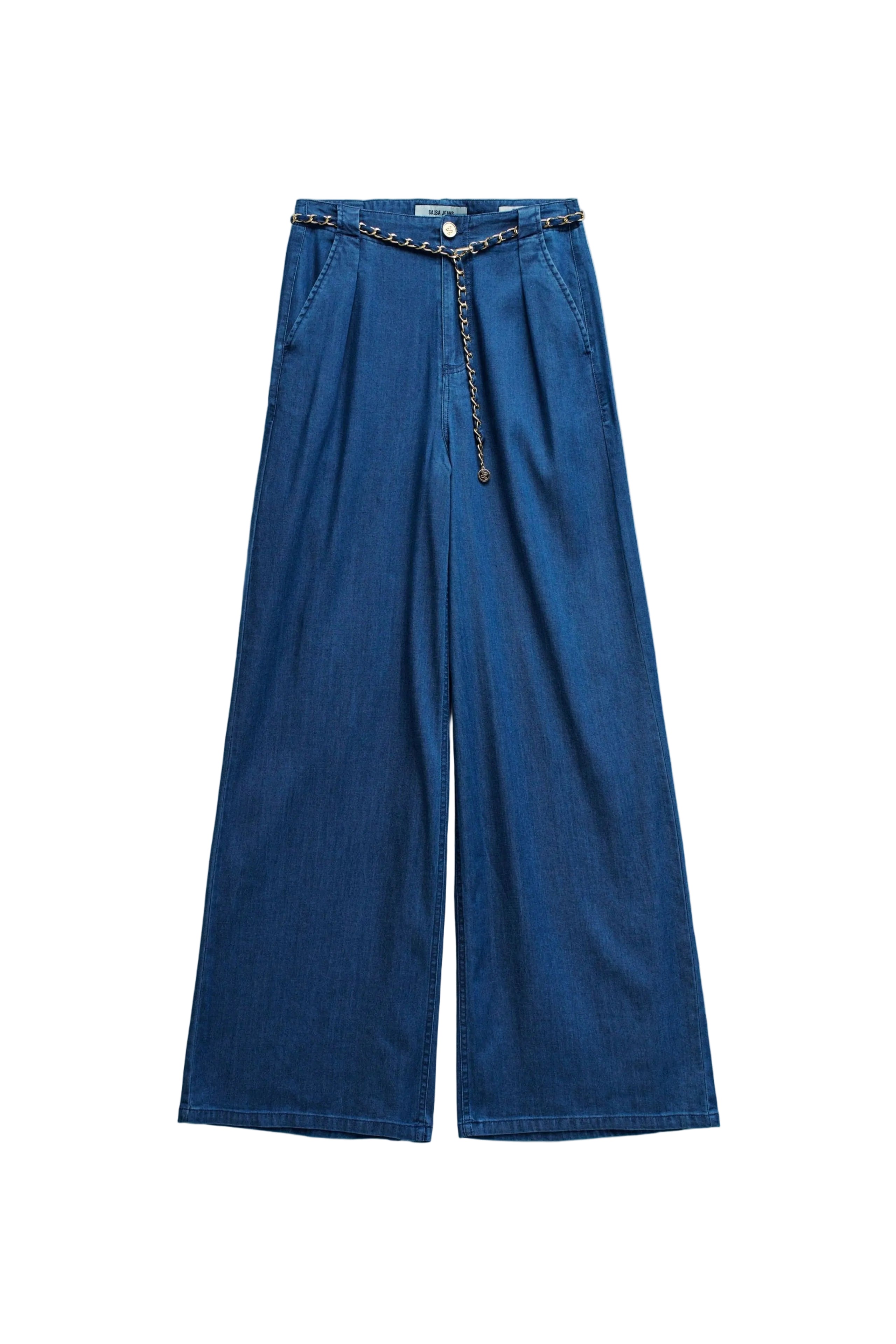 Cintura chino con catena in lavaggio scuro