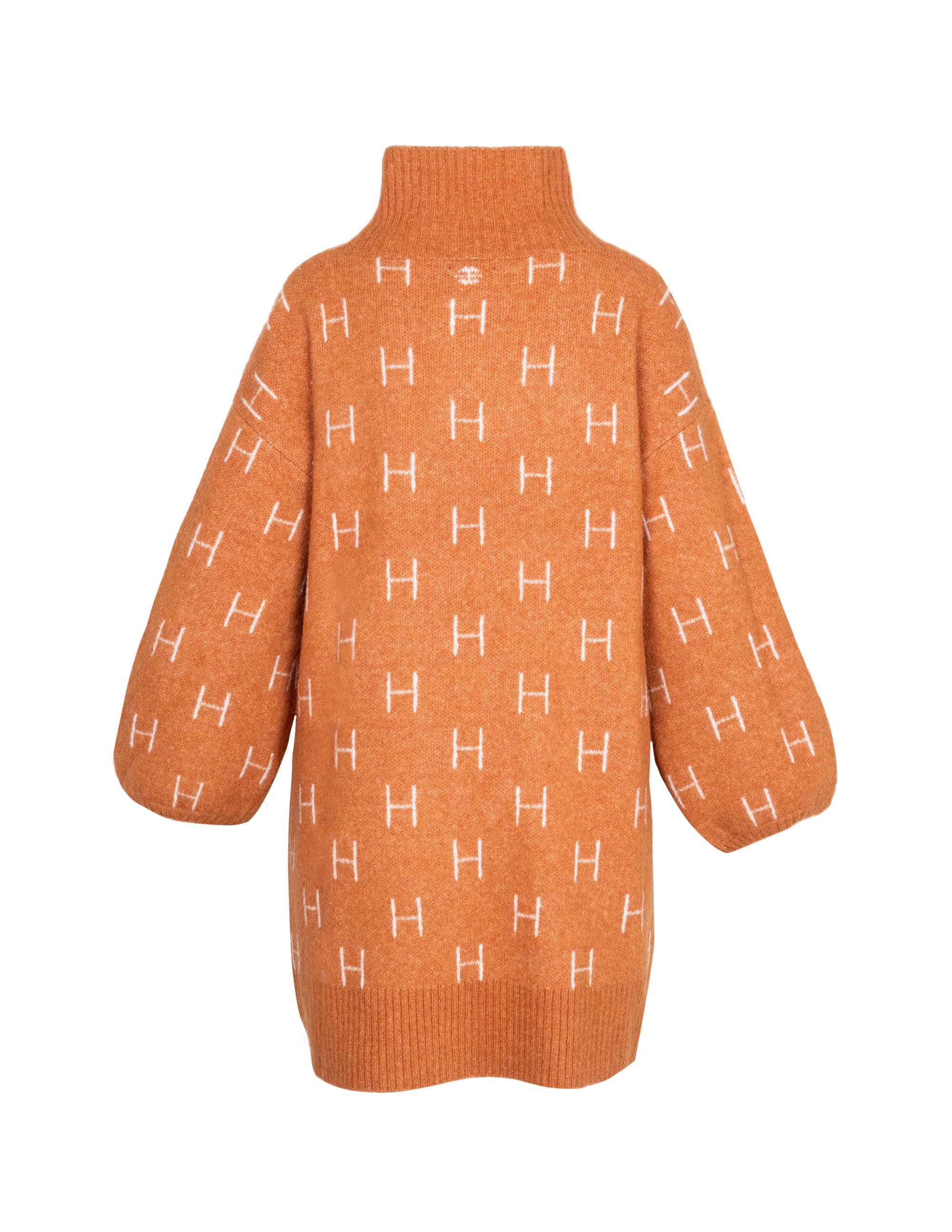 Maglioni FAM Maglione lungo in pelle marrone Hést