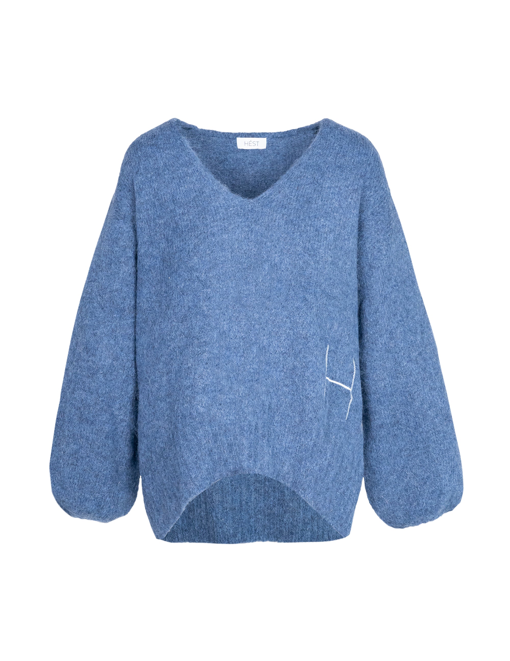 Maglioni SOFIE - Maglia con scollo a V in blu Hést