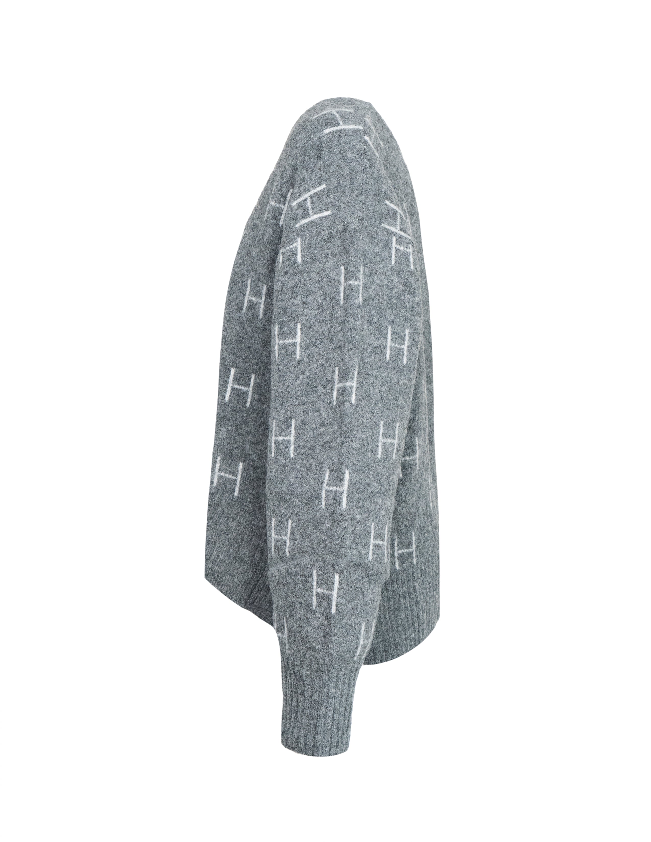 Maglioni Giacca FAM con zip in grigio scuro/grigio chiaro Hést