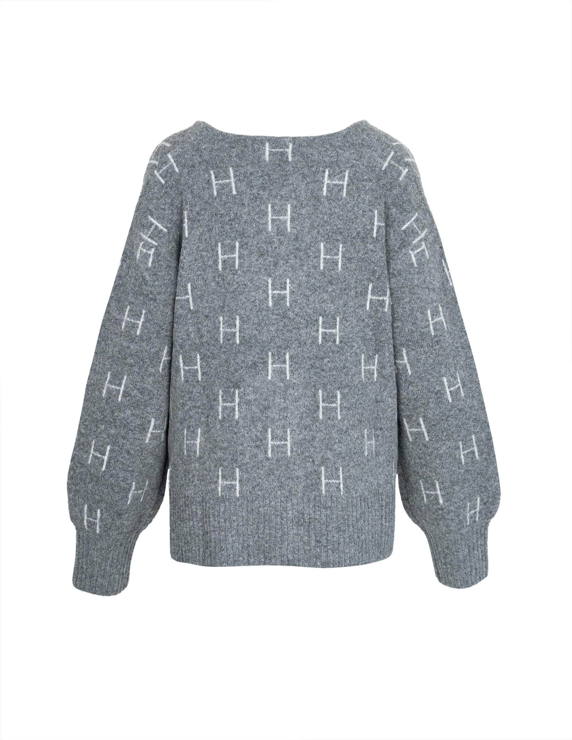 Maglioni Giacca FAM con zip in grigio scuro/grigio chiaro Hést