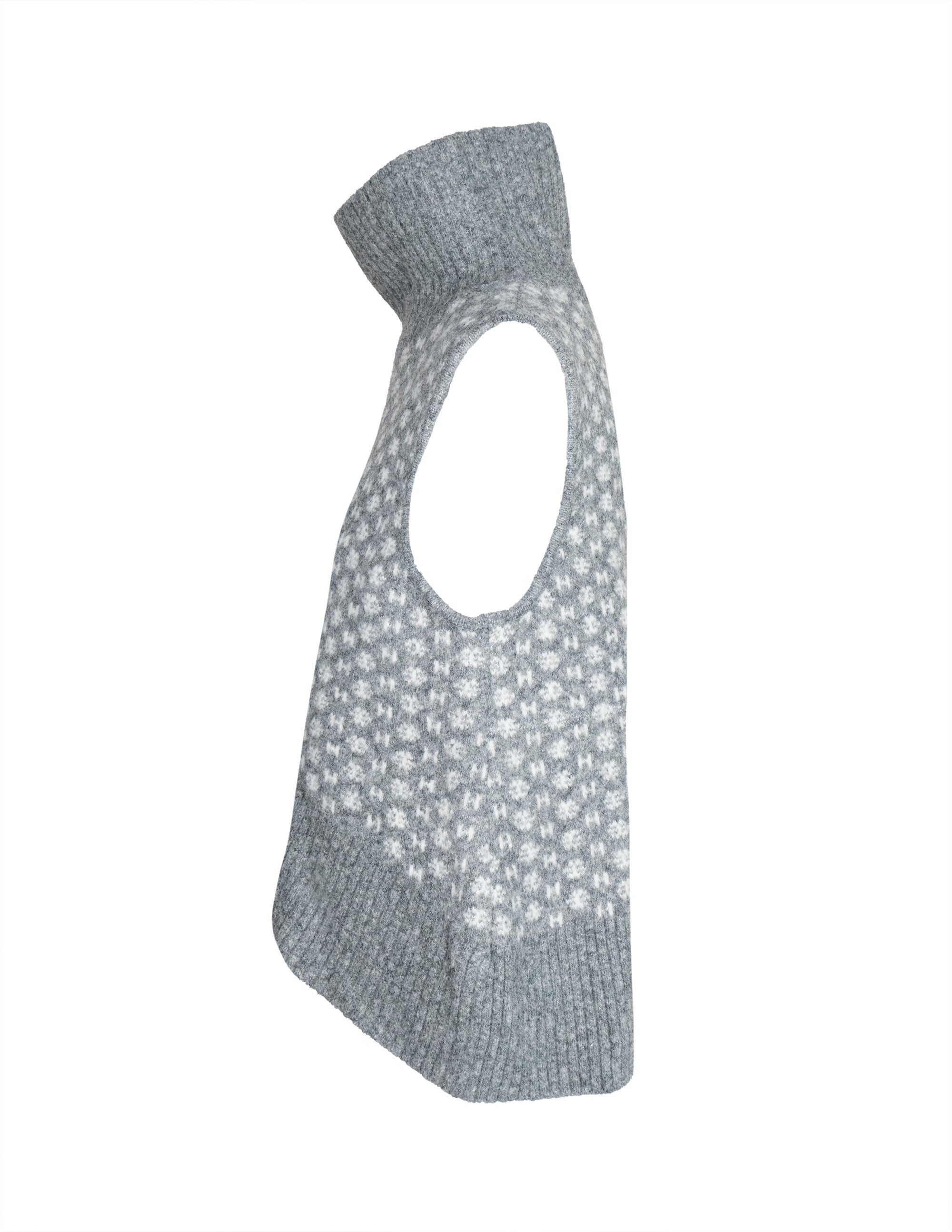 Maglioni Gilet LOGO in grigio scuro melange Hést