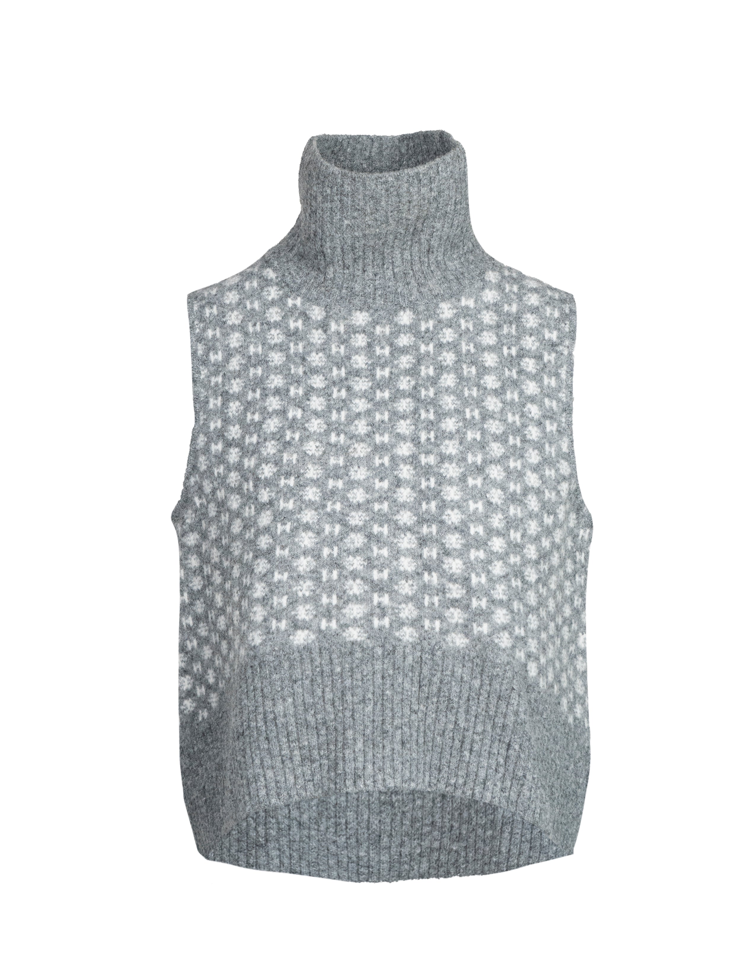 Maglioni Gilet LOGO in grigio scuro melange Hést