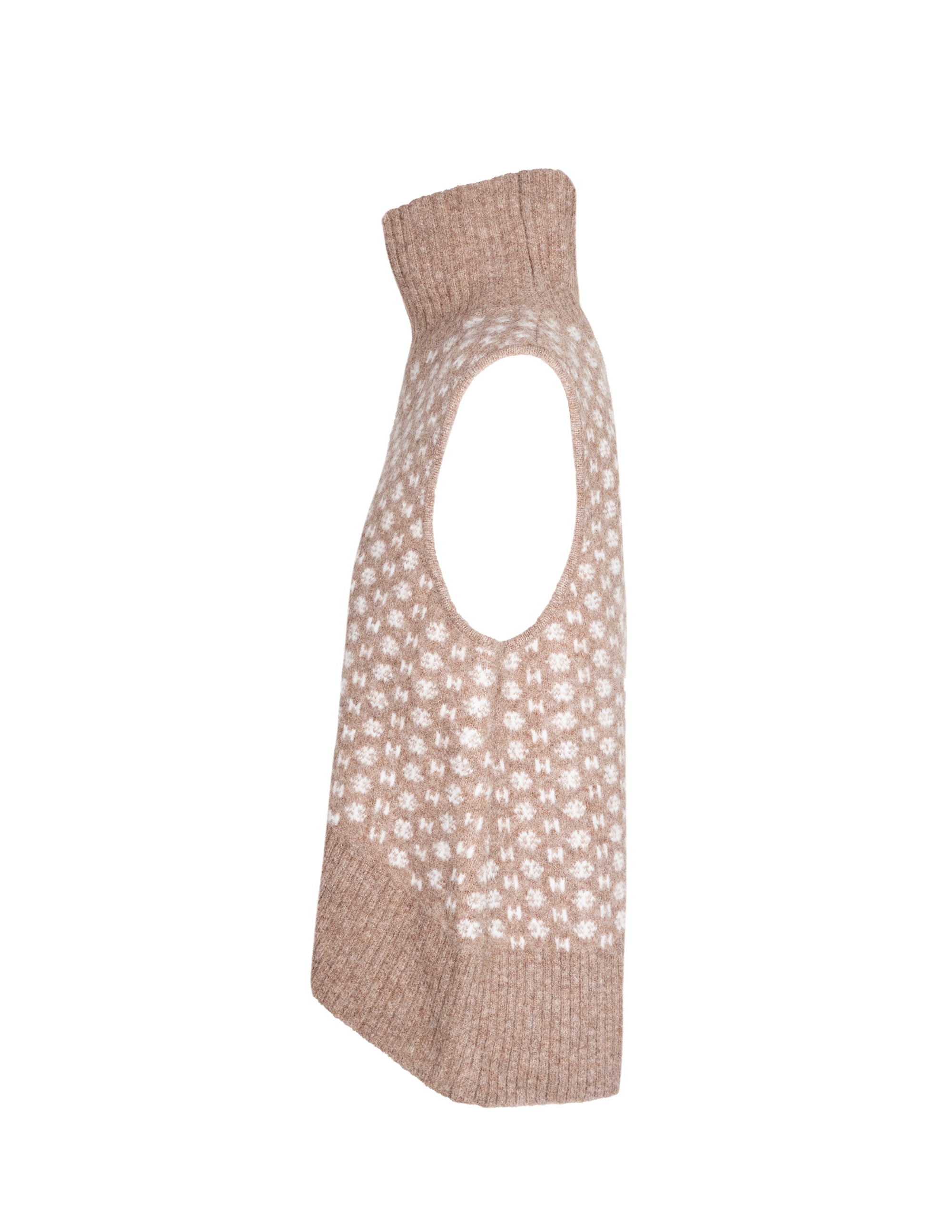Maglioni Gilet LOGO in marrone melange/bianco Hést