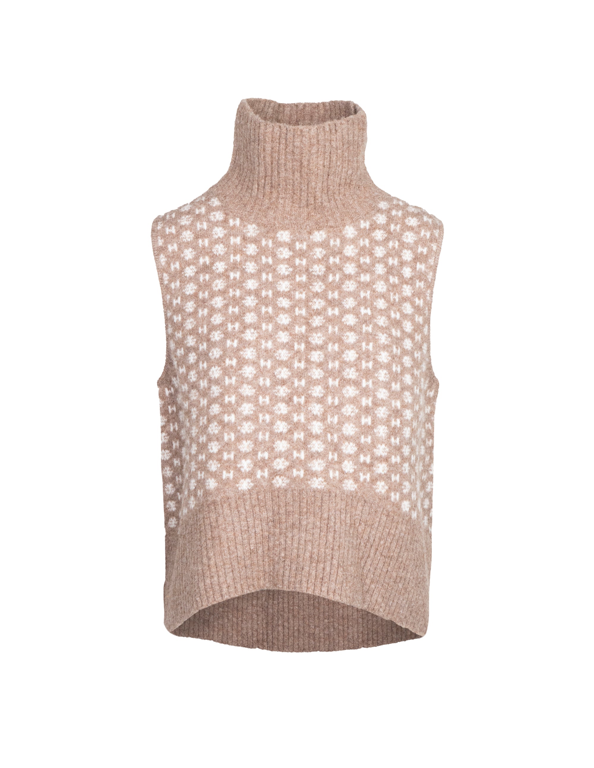 Maglioni Gilet LOGO in marrone melange/bianco Hést