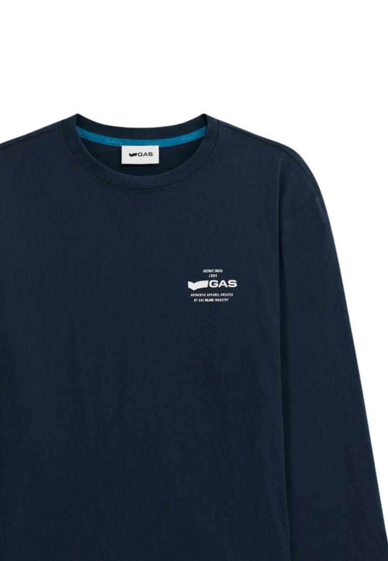Dharis M/L 1984 Logo in t-shirt blu navy GAS