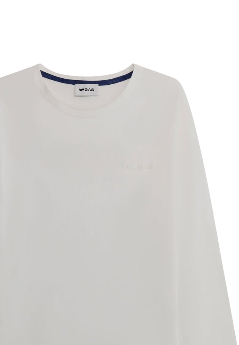 Janis/S Str.Logo in T-shirt bianca GAS