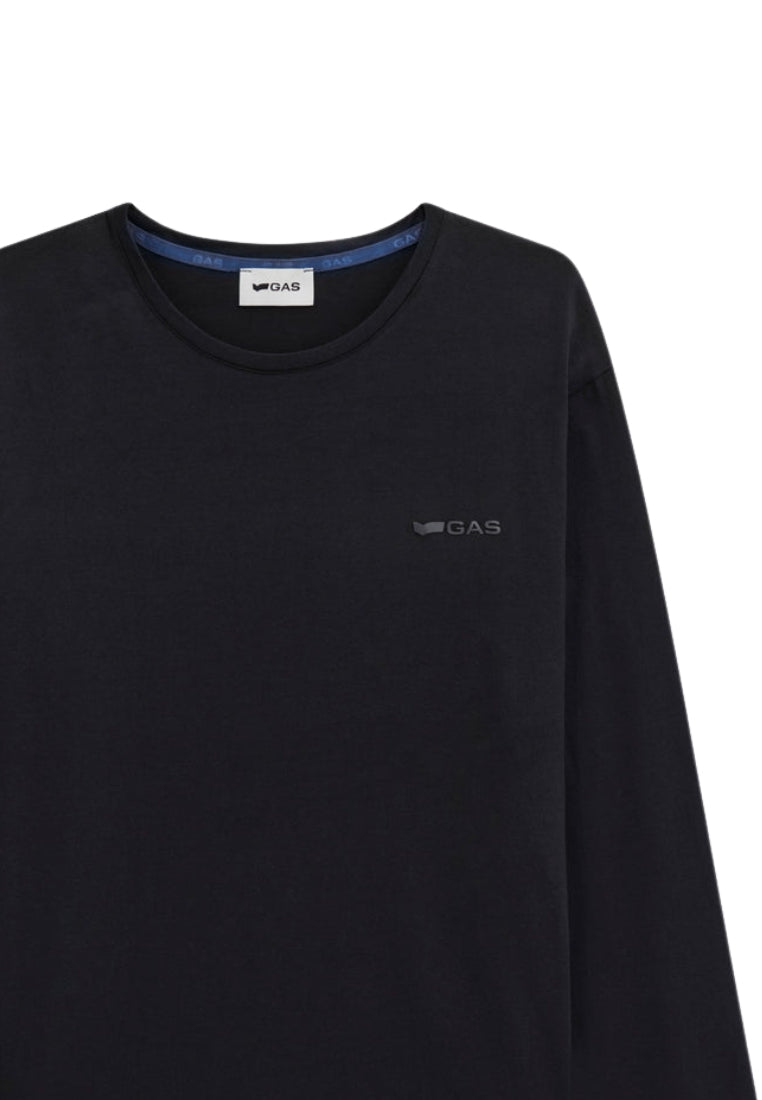 Janis/S Str.Logo in T-shirt nera GAS