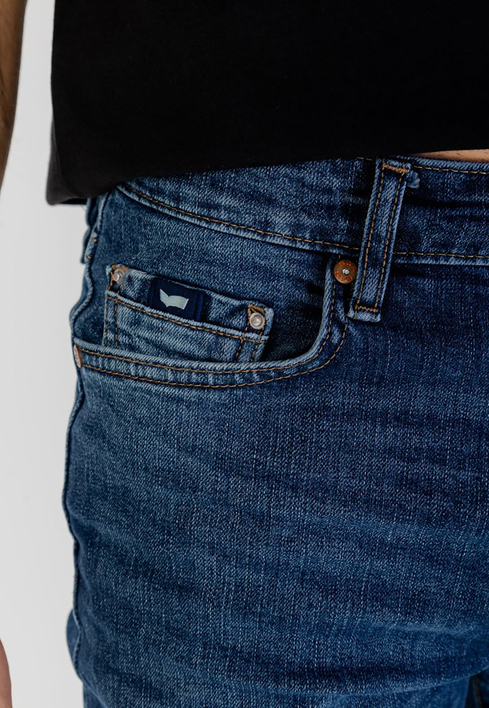 Albert Simple Rev 5 Pocket in Dark Destroy Jeans GAS