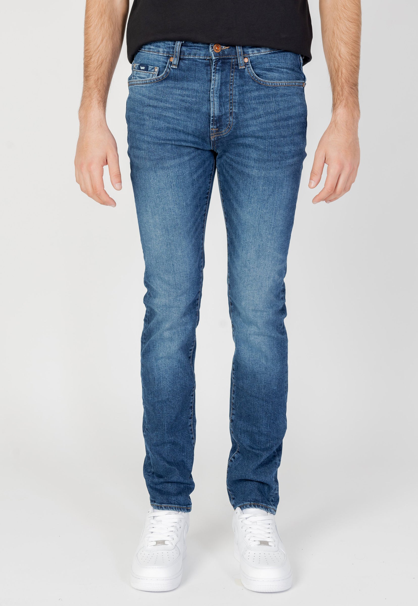 Albert Simple Rev 5 Pocket in Dark Destroy Jeans GAS