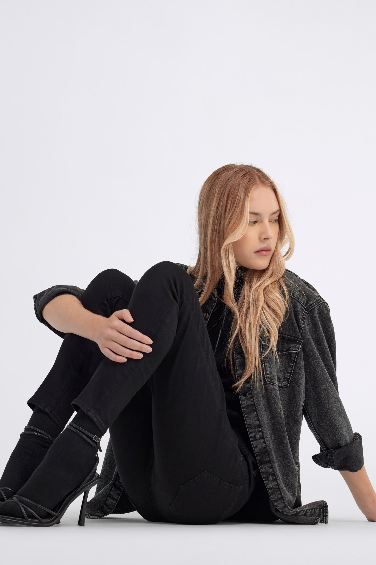 Star Up in Jeans Soft Blk Rinse GAS