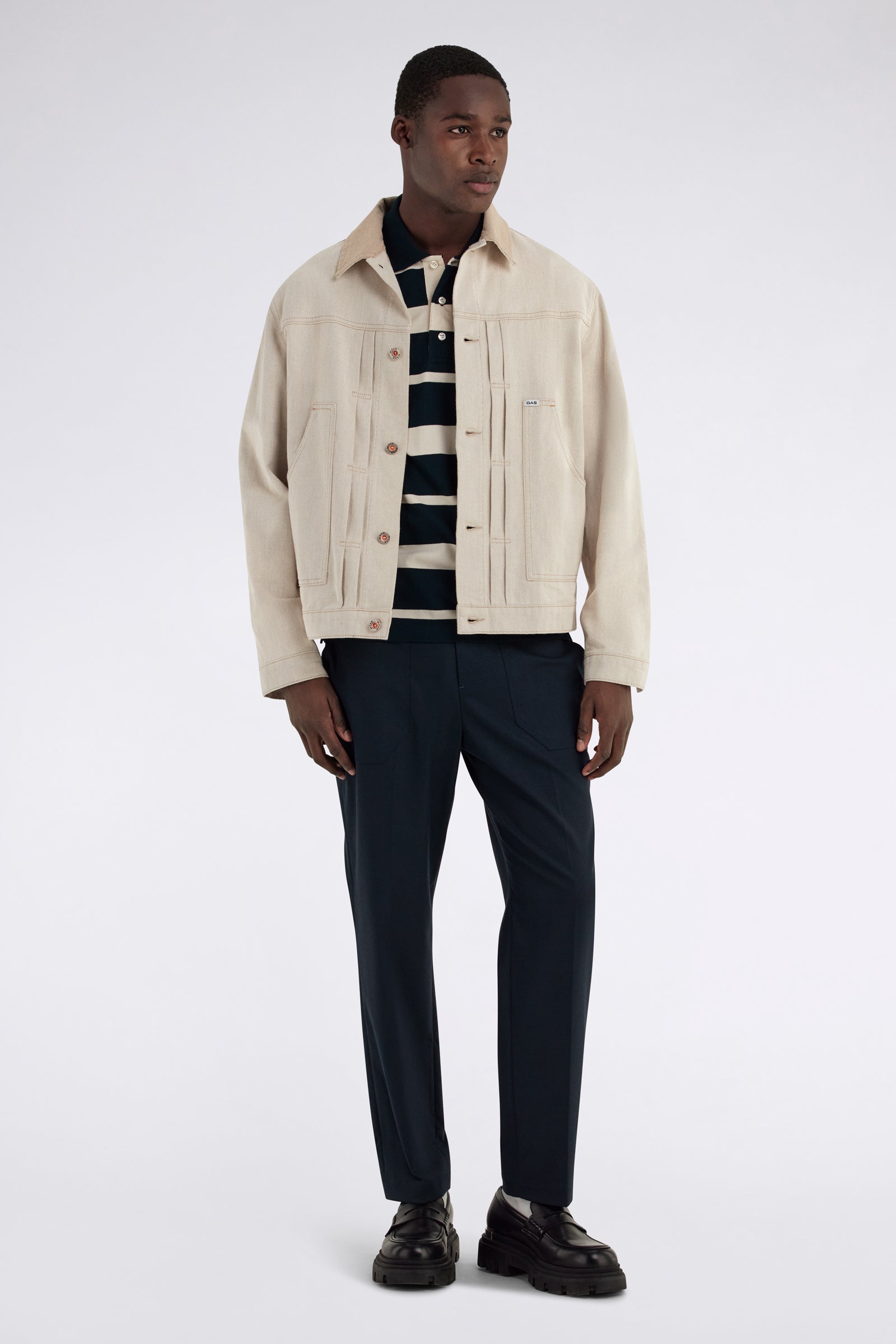 Berard Fatica in pantaloni blu navy GAS