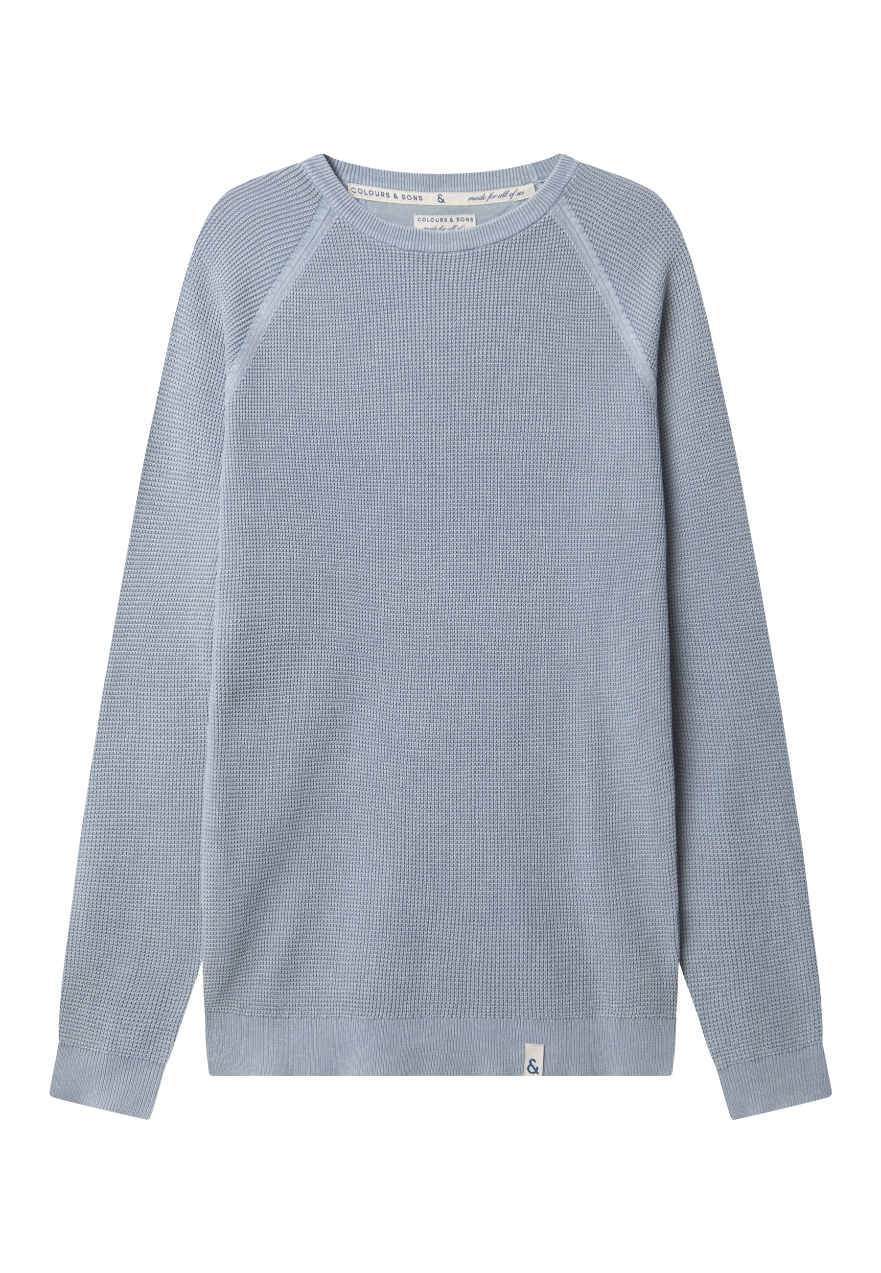 Girocollo lavato in cielo Maglioni Colours and Sons