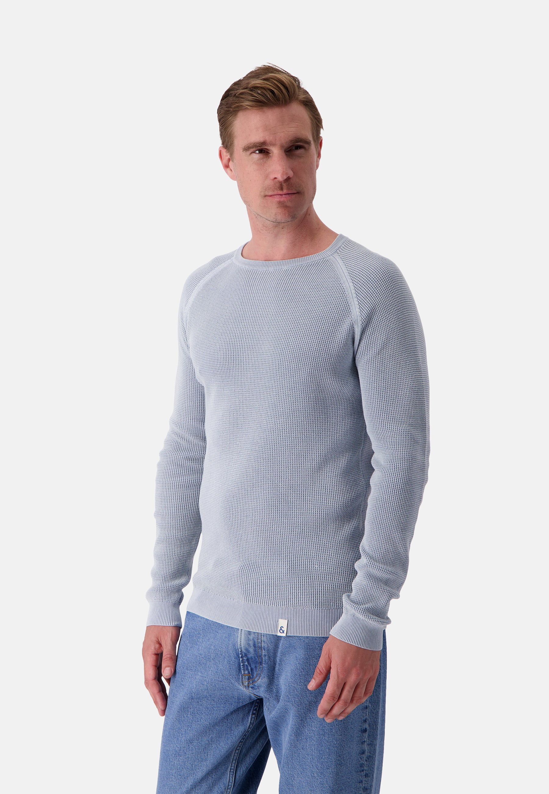 Girocollo lavato in cielo Maglioni Colours and Sons