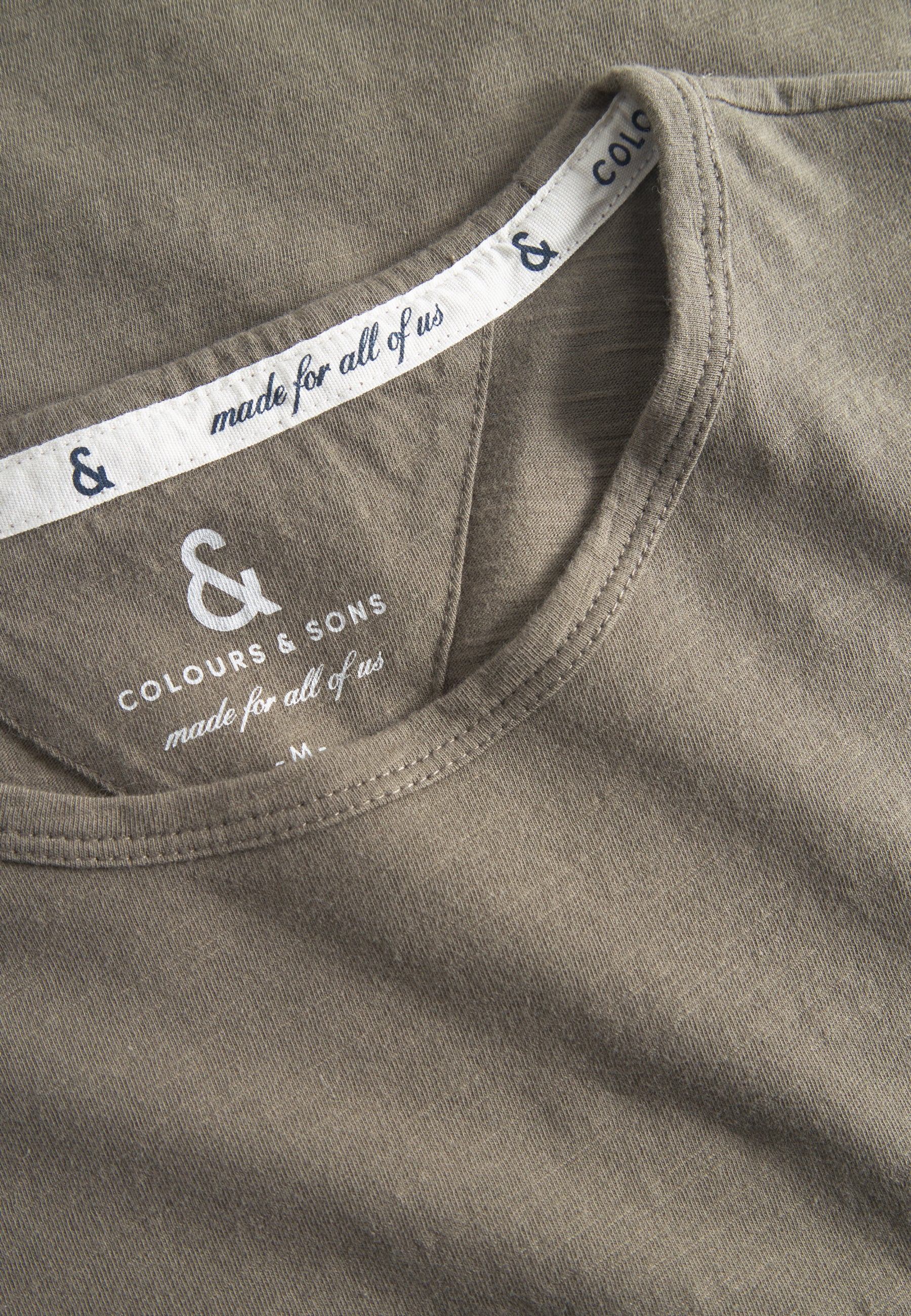 Maglietta Slub in Olive T-Shirt Colours and Sons