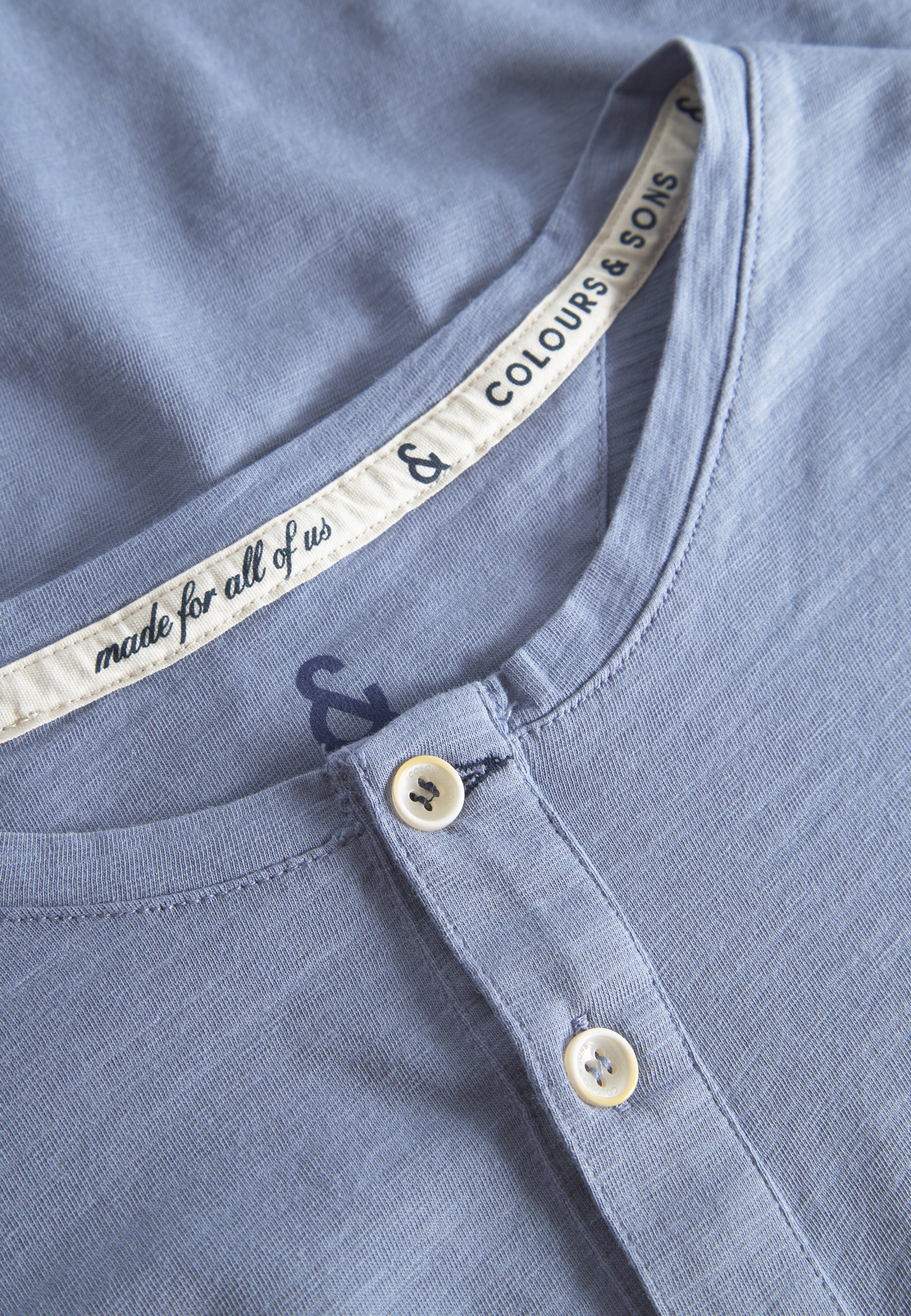 Henley - T-shirt in denim Slub Colours and Sons