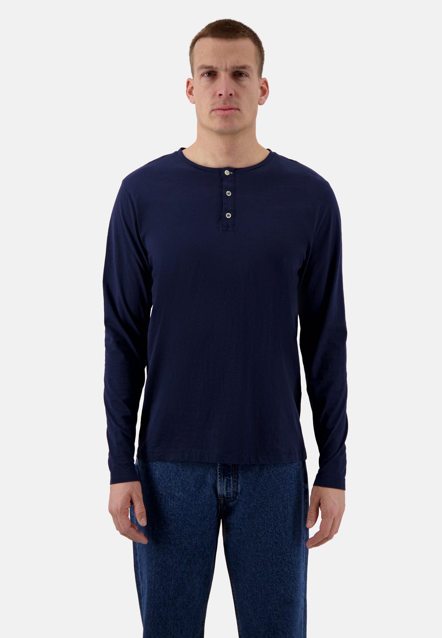 Magliette Henley - Slub in Navy Colours and Sons