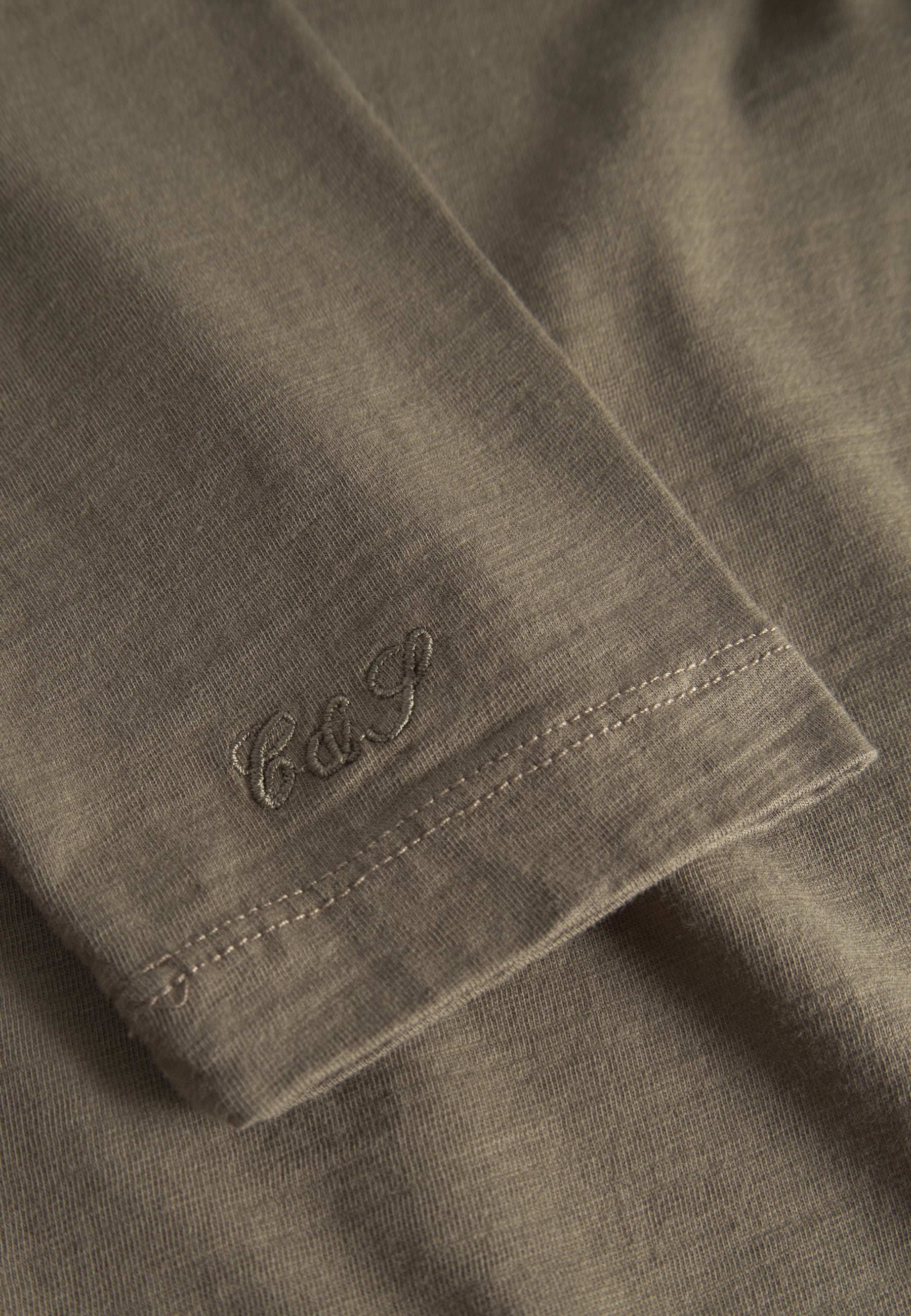 T-shirt Henley - Slub in Olive Colours and Sons