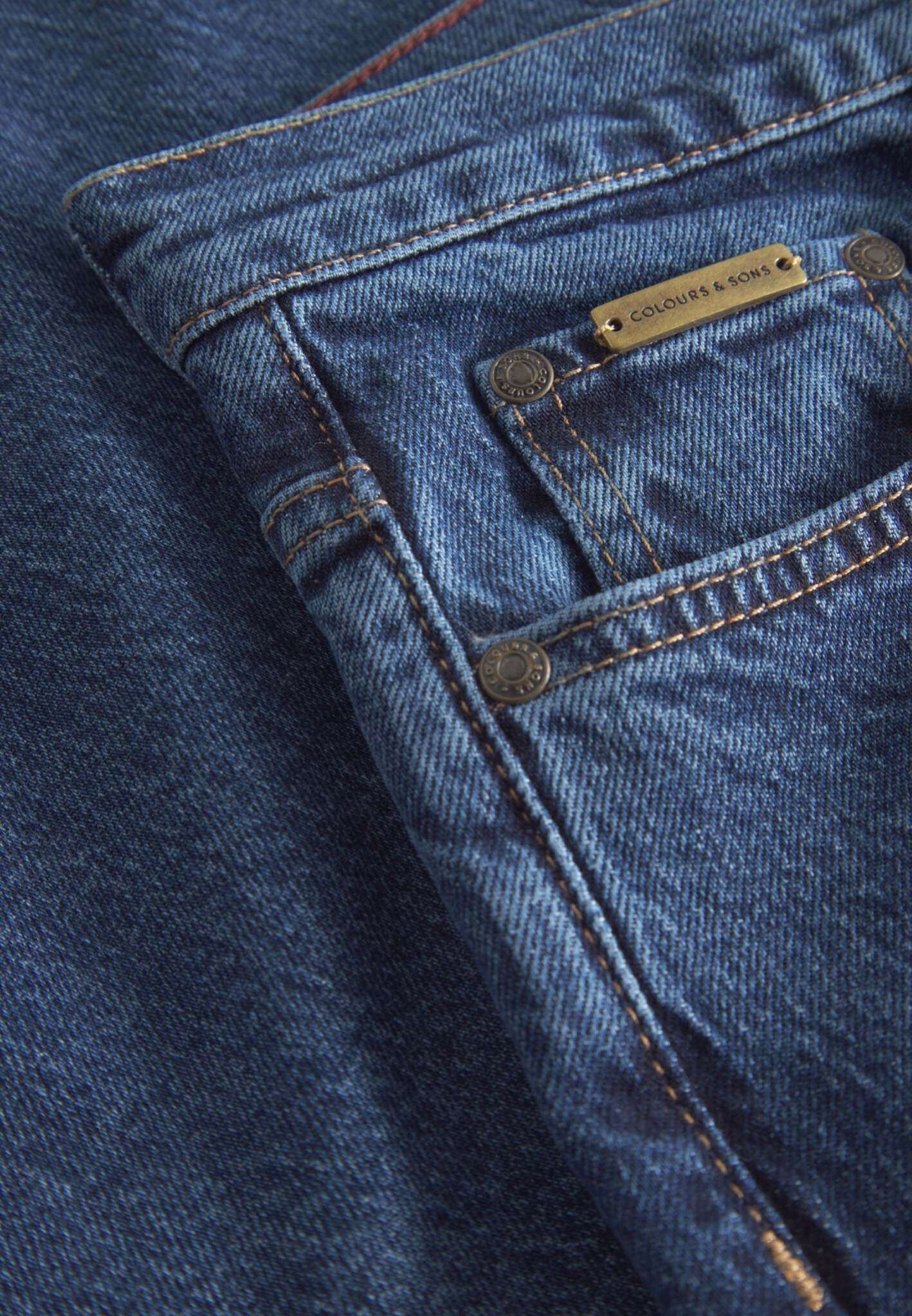 Jeans cropped in denim blu scuro Colours and Sons