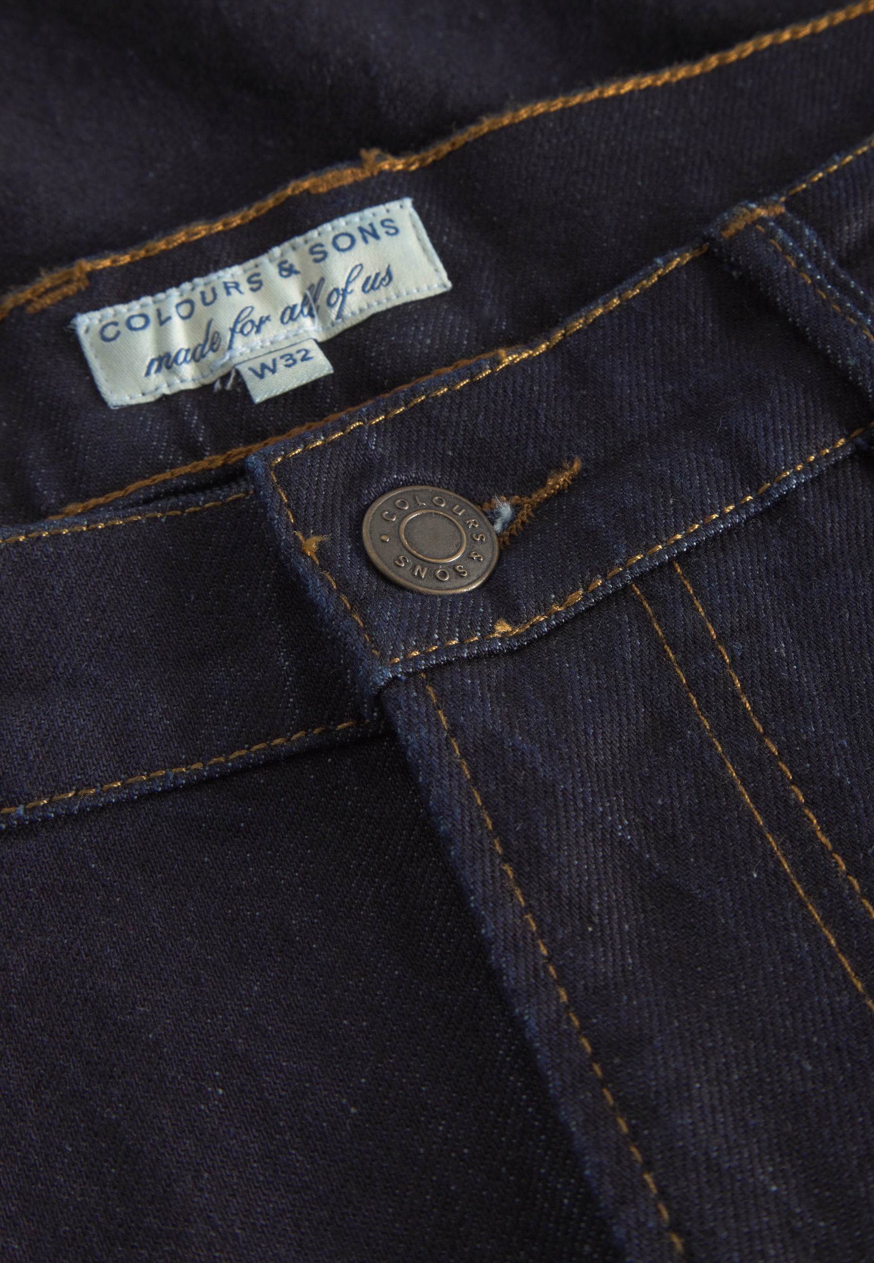 Jeans cropped in denim grezzo Colours and Sons