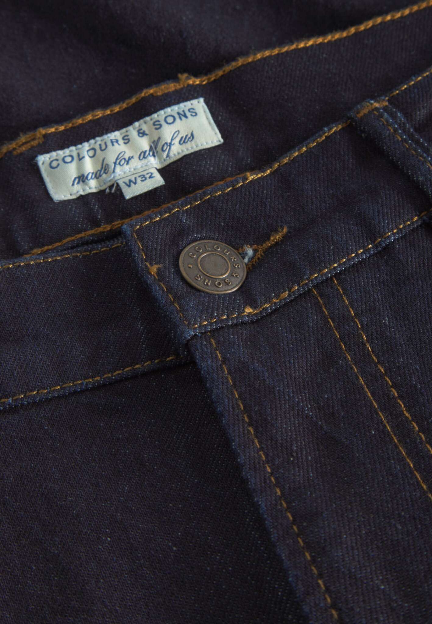 Jeans cropped in denim grezzo Colours and Sons