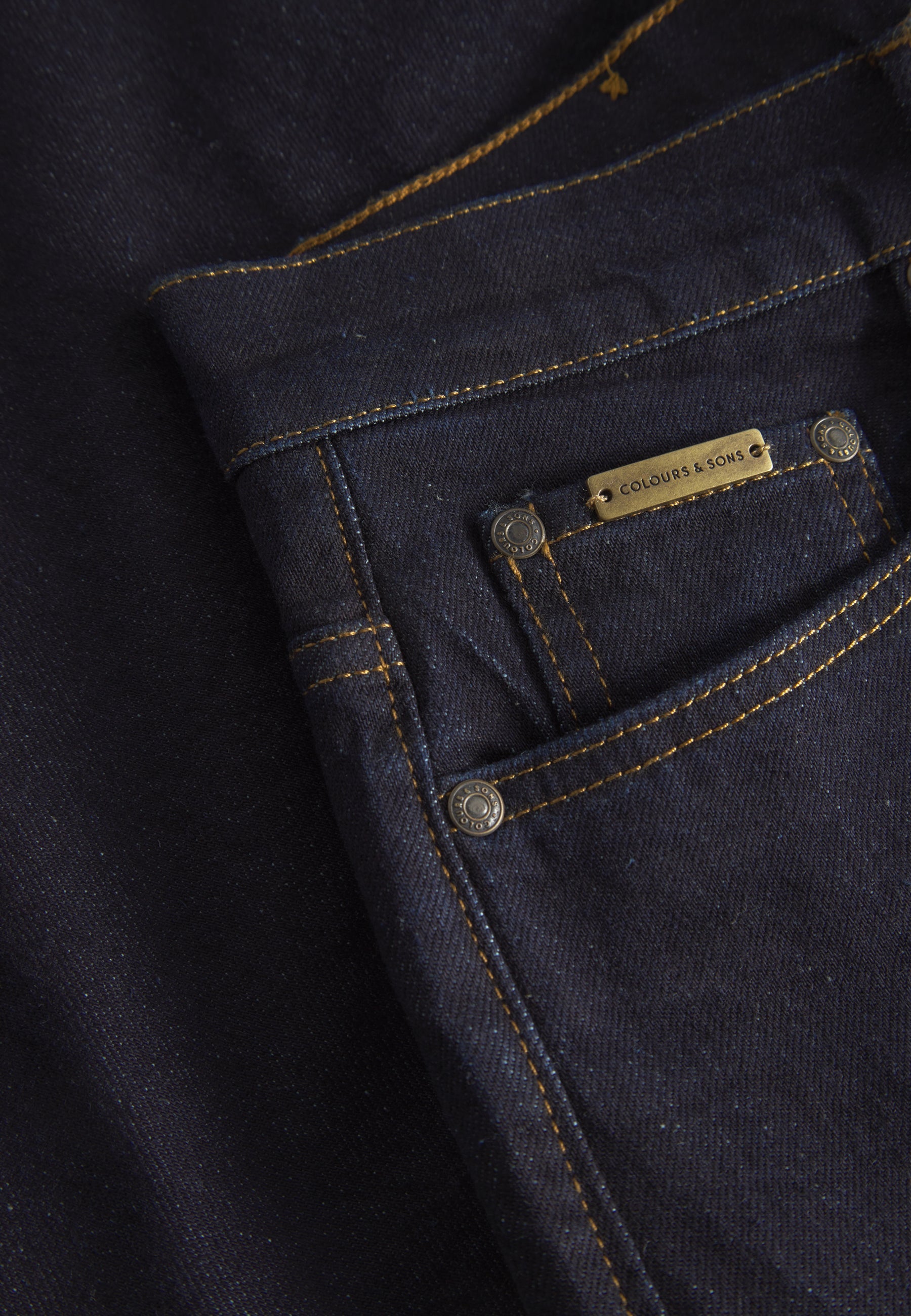 Jeans cropped in denim grezzo Colours and Sons