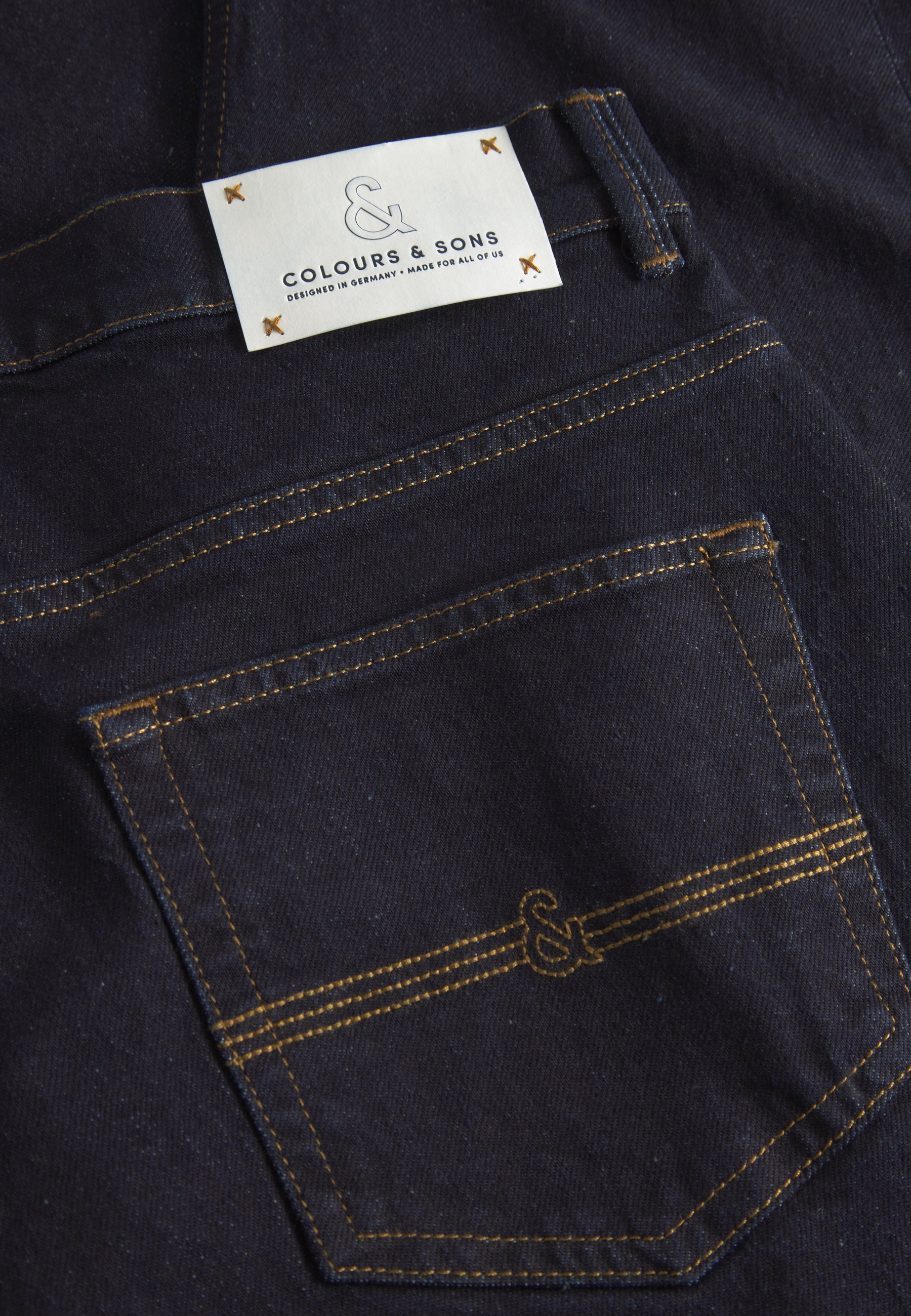 Jeans cropped in denim grezzo Colours and Sons