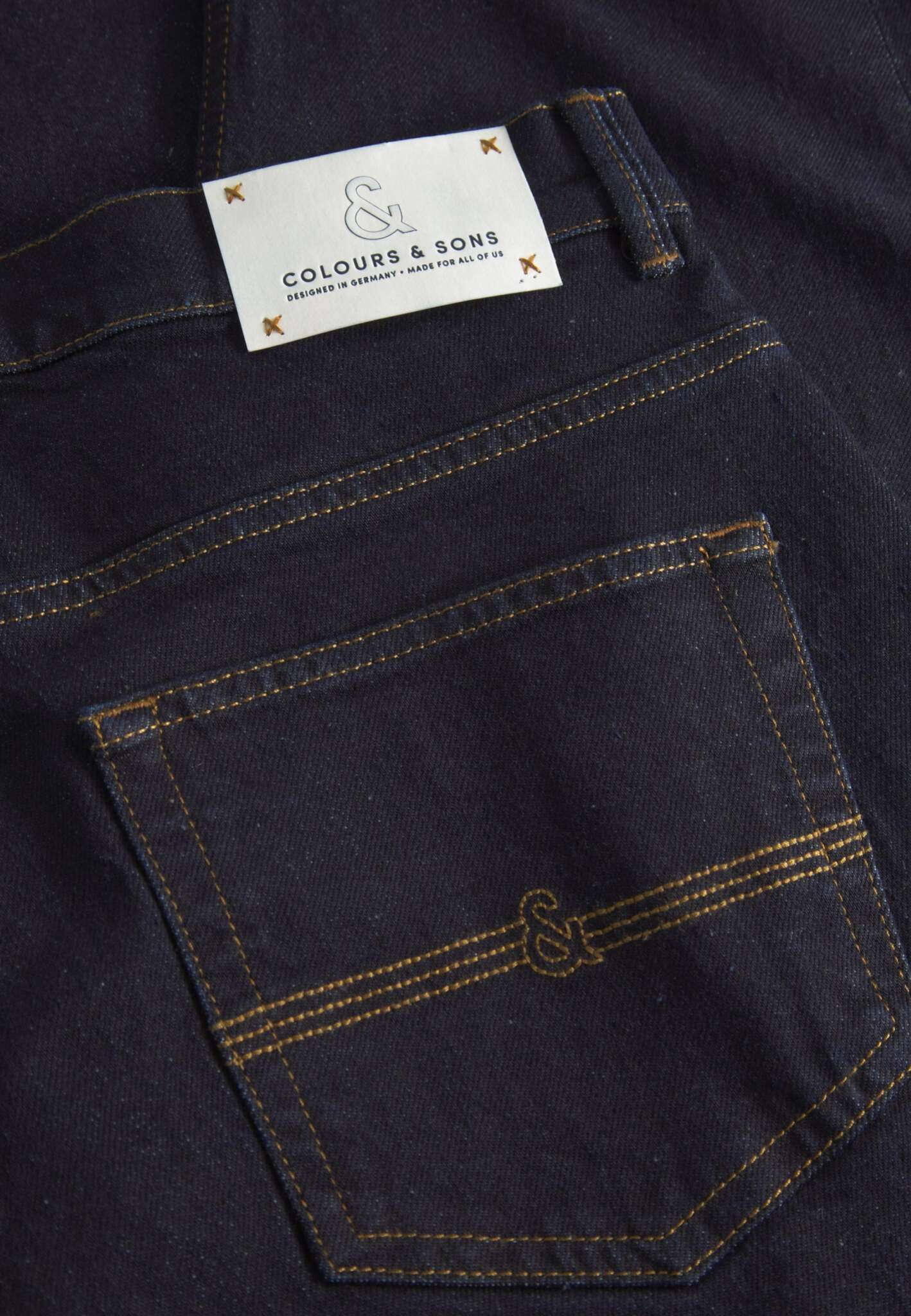 Jeans cropped in denim grezzo Colours and Sons