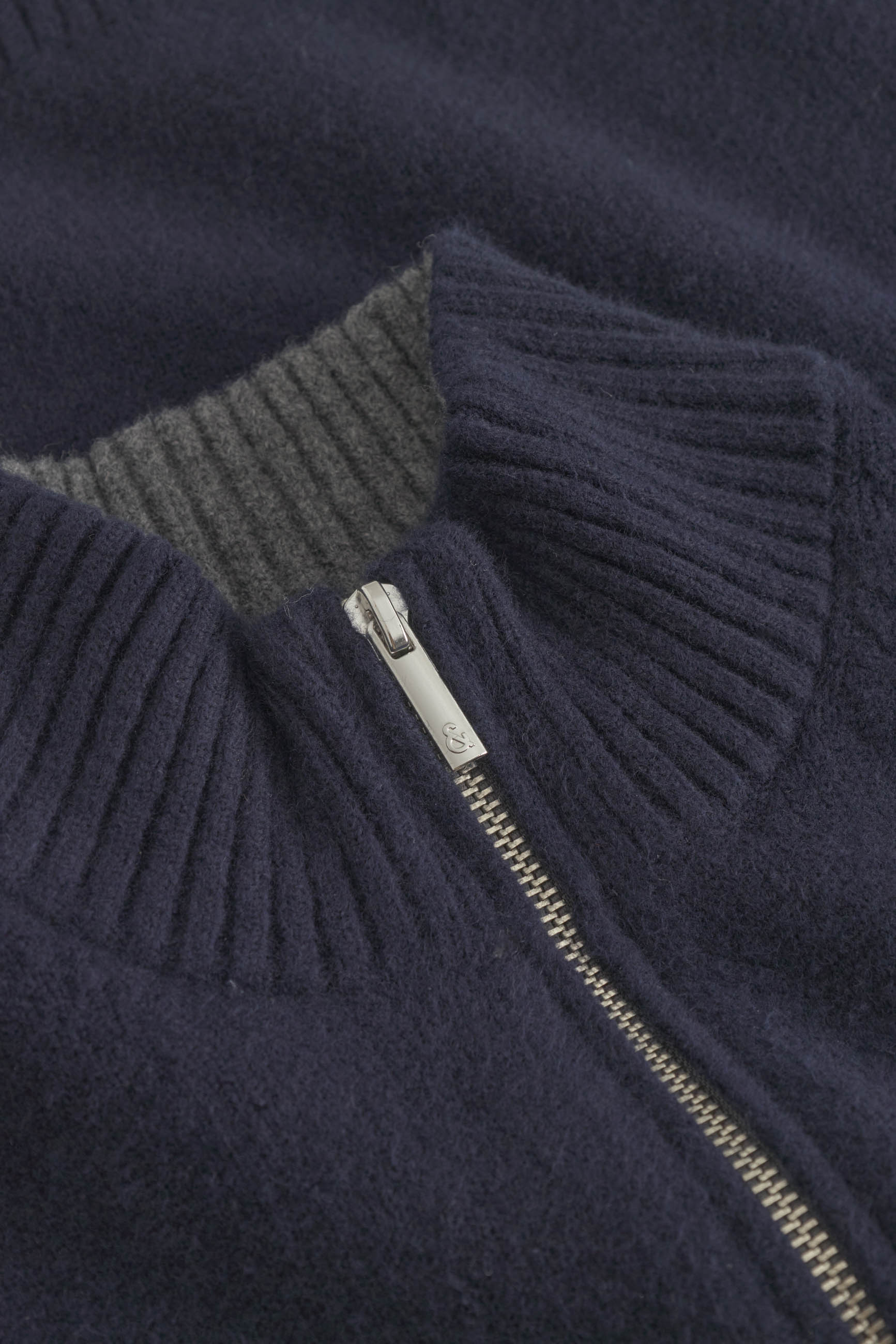 Mock-Zip Woolen Touch in Marina Maglioni Colours and Sons