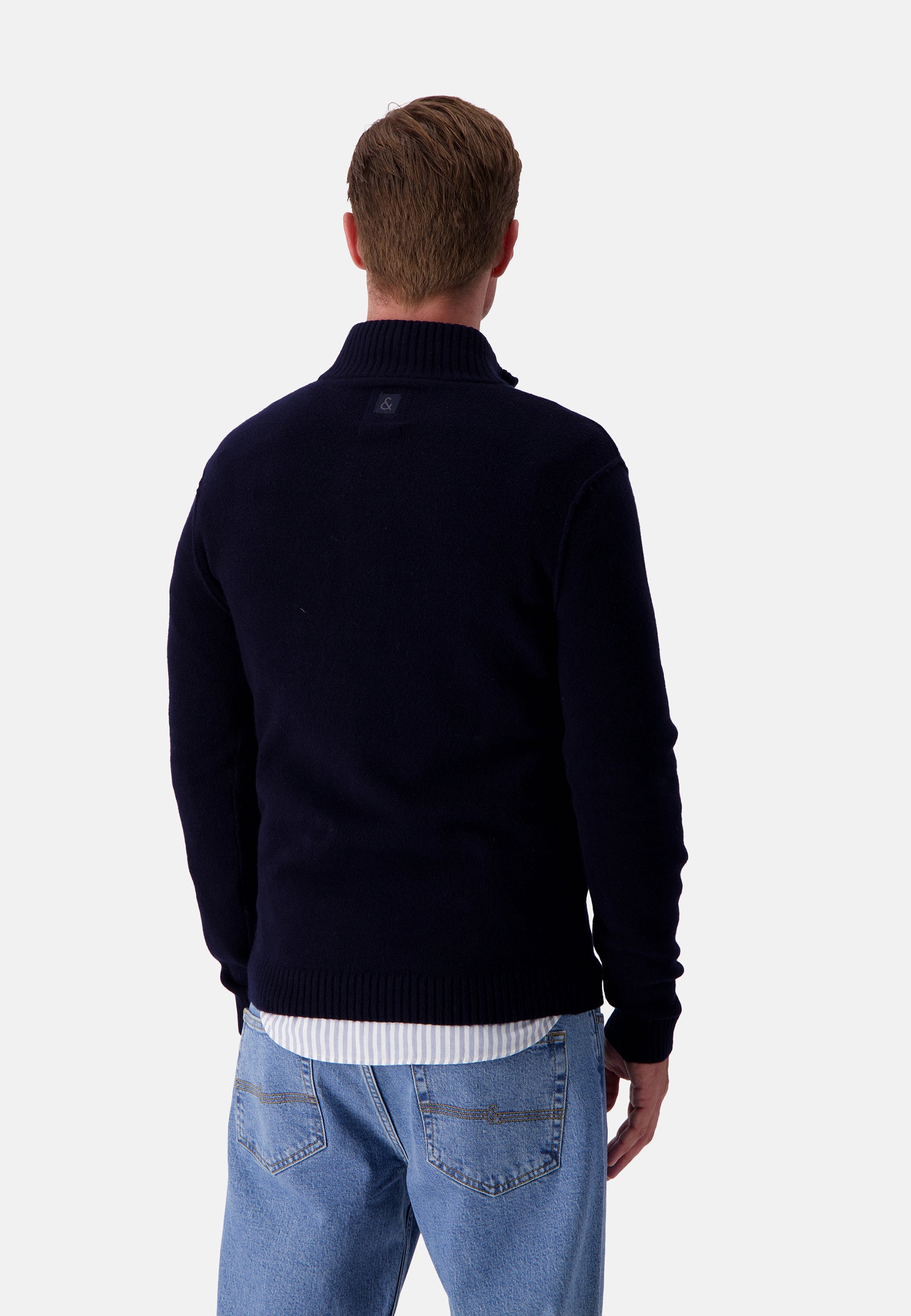 Mock-Zip Woolen Touch in Marina Maglioni Colours and Sons