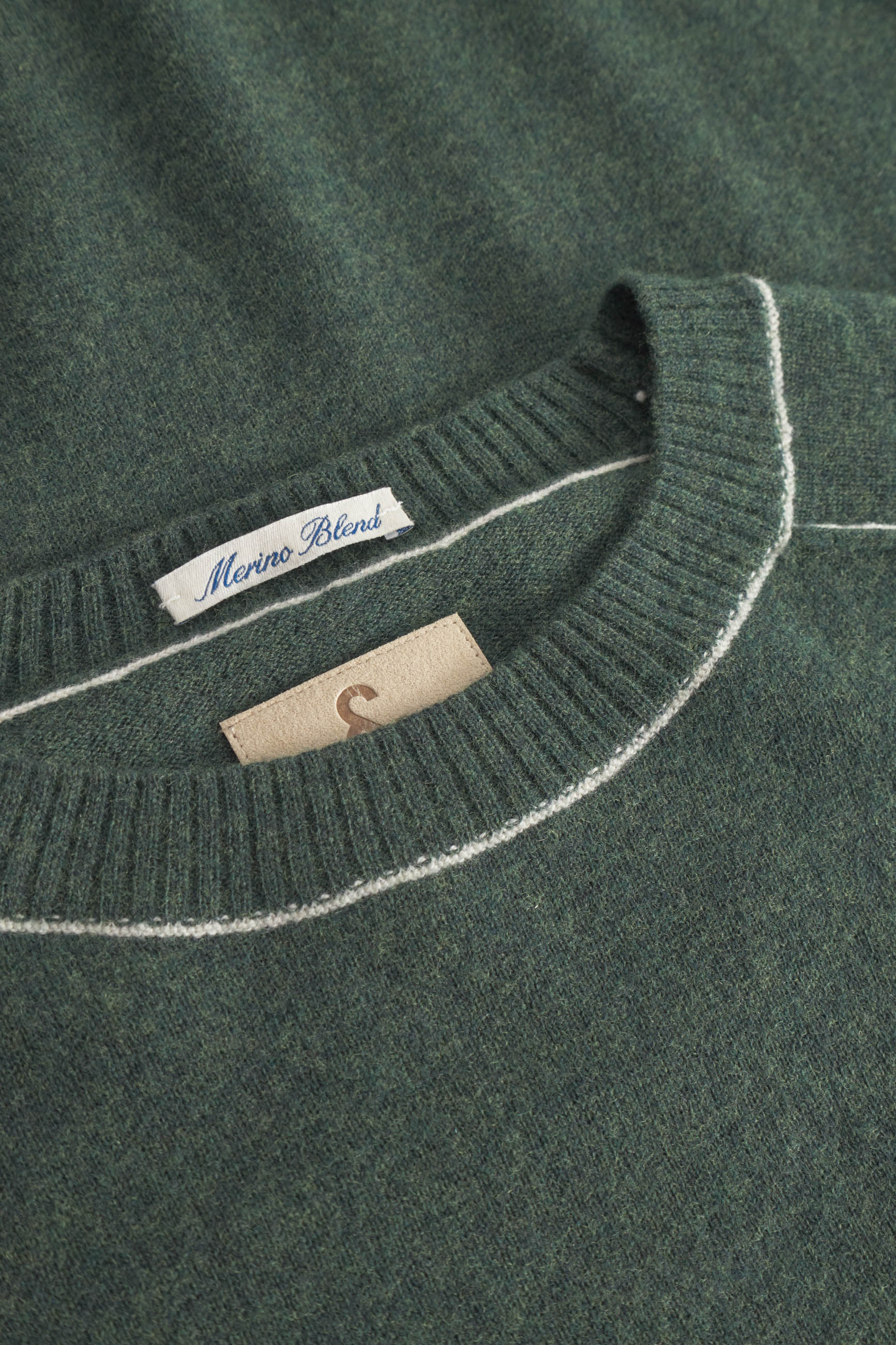 Miscela Merino a collo tondo in Yucca Maglioni Colours and Sons