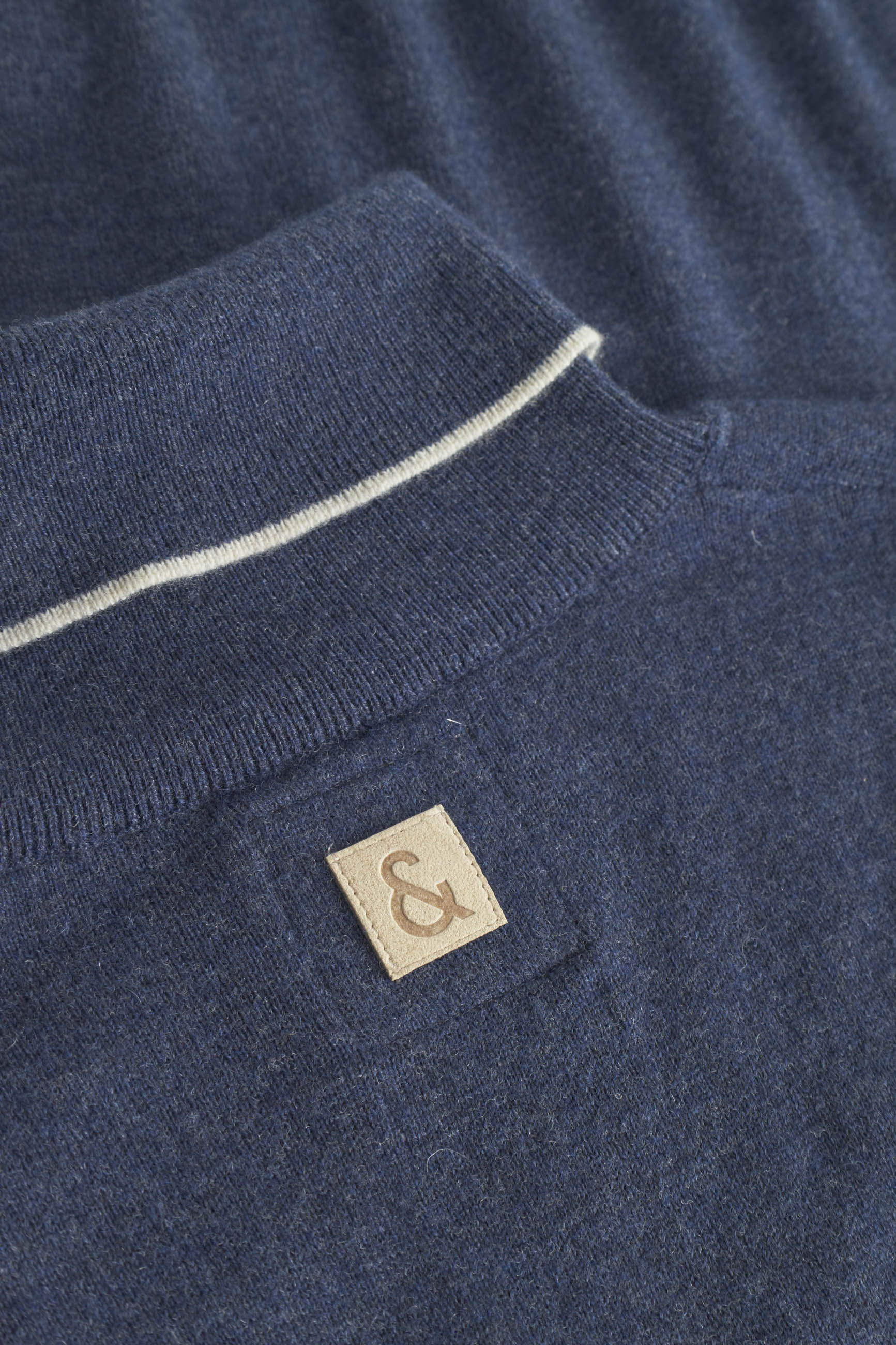Dolcevita in misto merino in blu Maglioni Colours and Sons